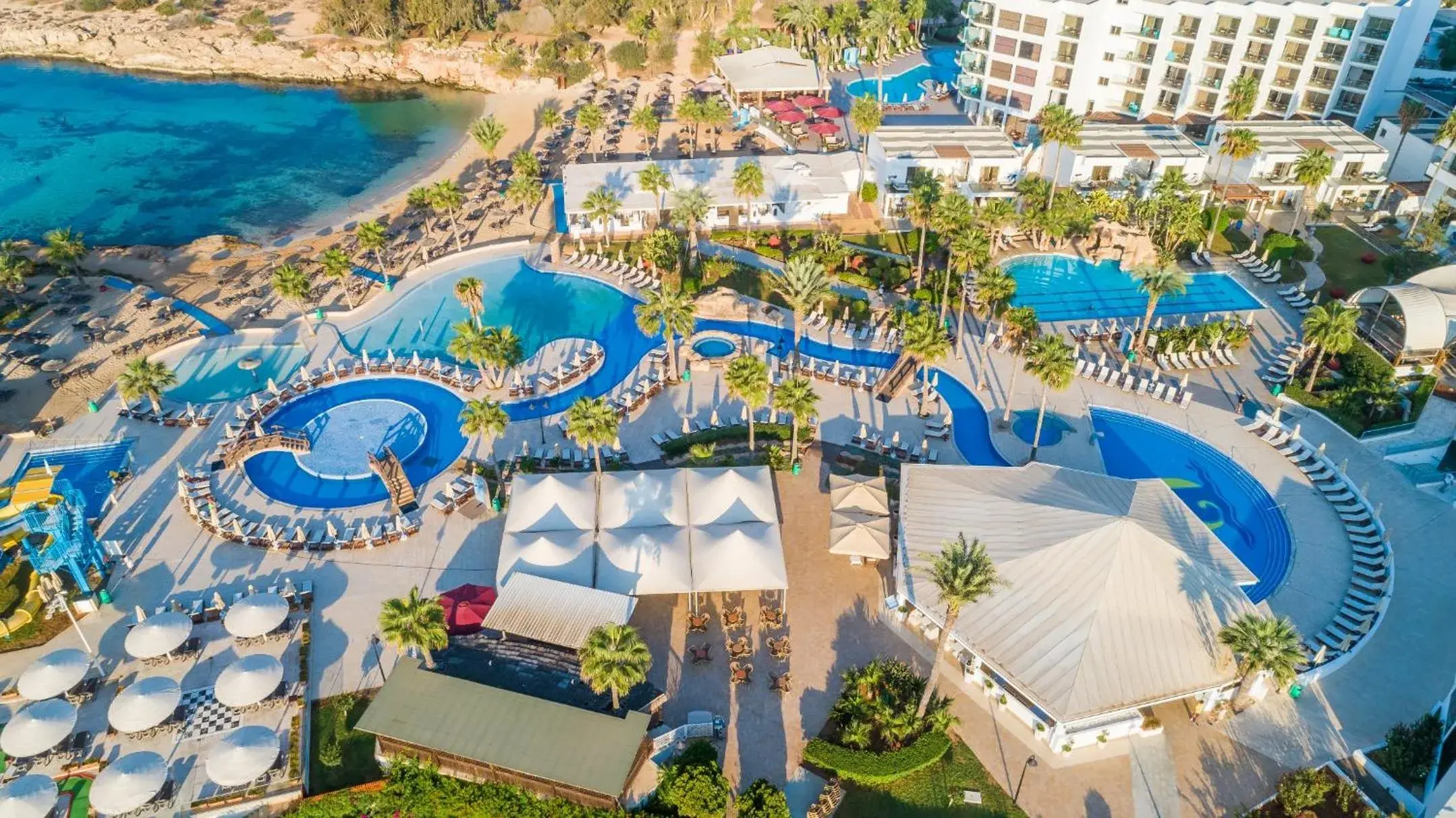 Swimming pool, Bird's-eye View in Adams Beach Hotel & Spa