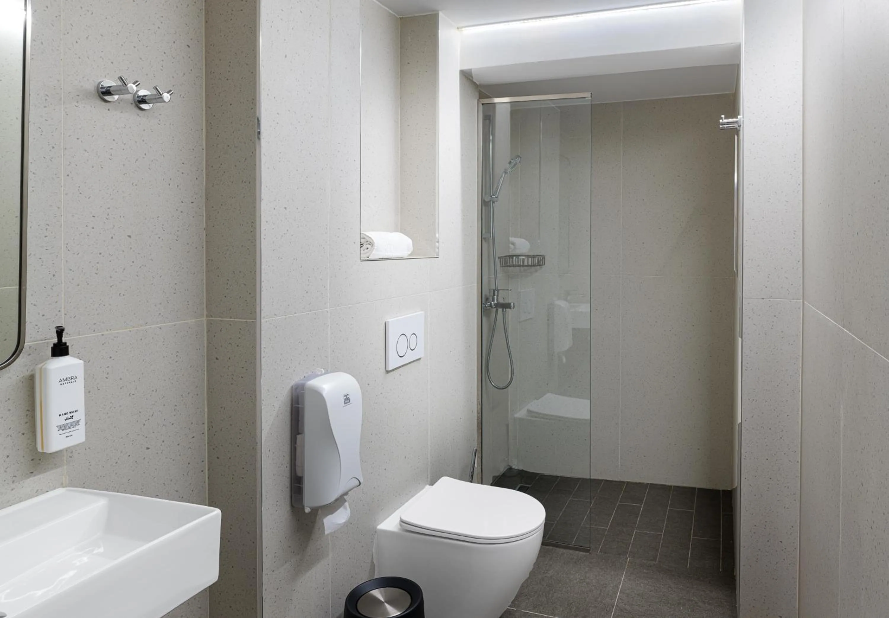 Shower in Pefkos City Hotel