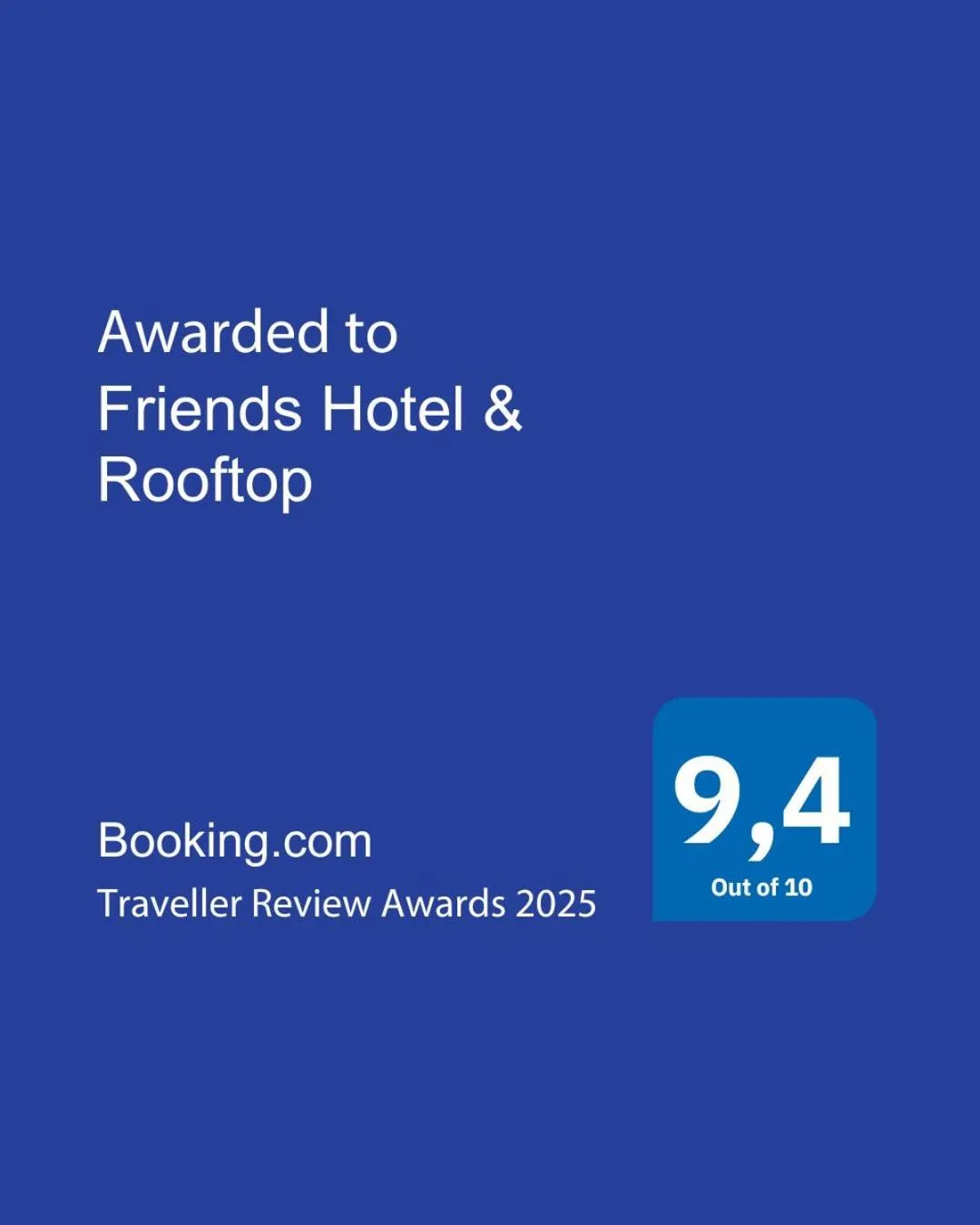 Certificate/Award in Friends Hotel & Rooftop - Historic Center & Museums