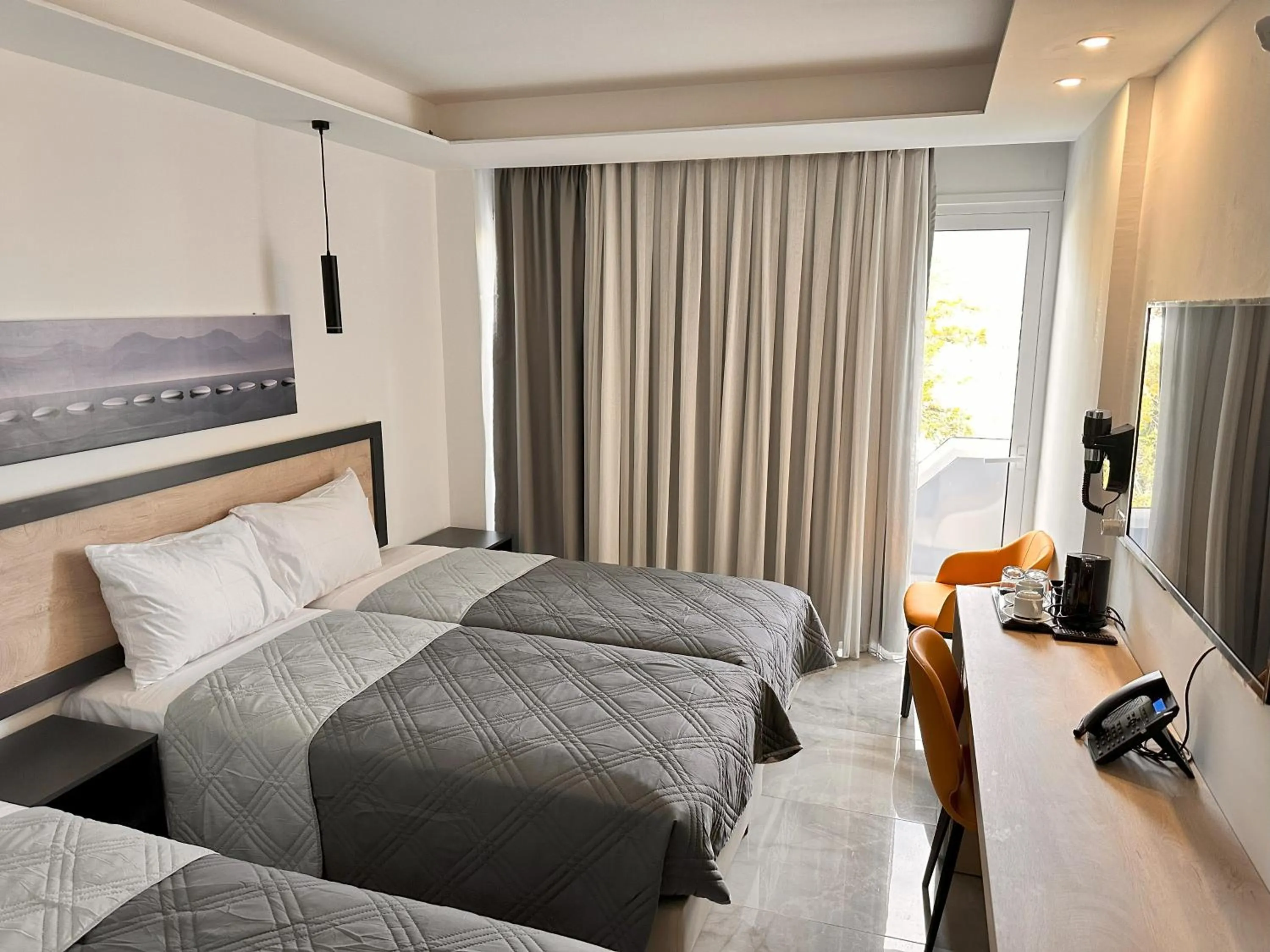 Bed in Papouis Protaras Hotel