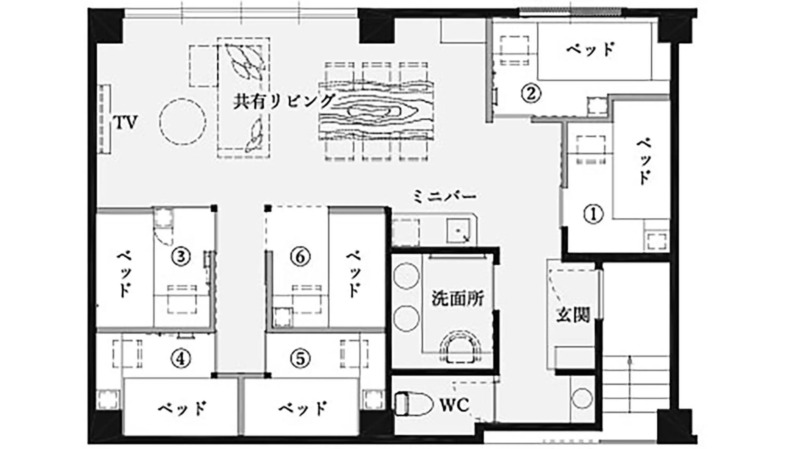Floor plan in Hishino Onsen Tokiwakan