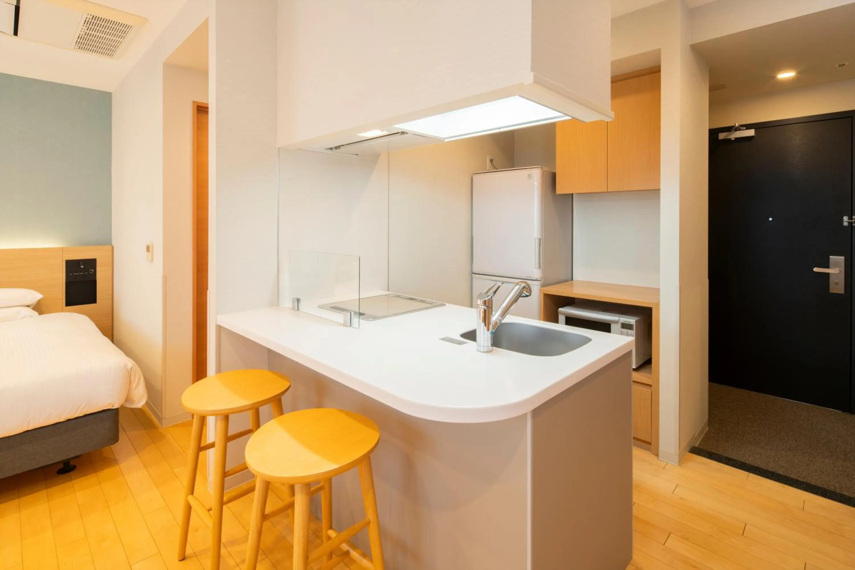 kitchen, Bed in La'gent Stay Sapporo Odori Hokkaido