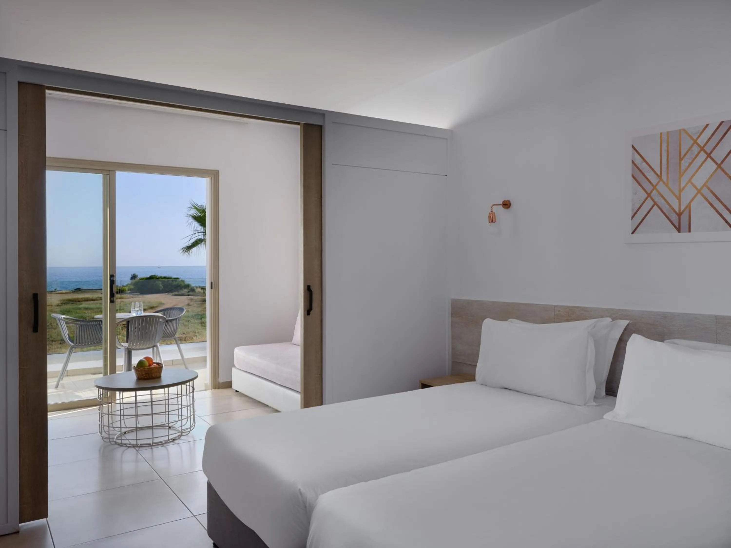 View (from property/room), Bed in Atlantica Panthea Resort