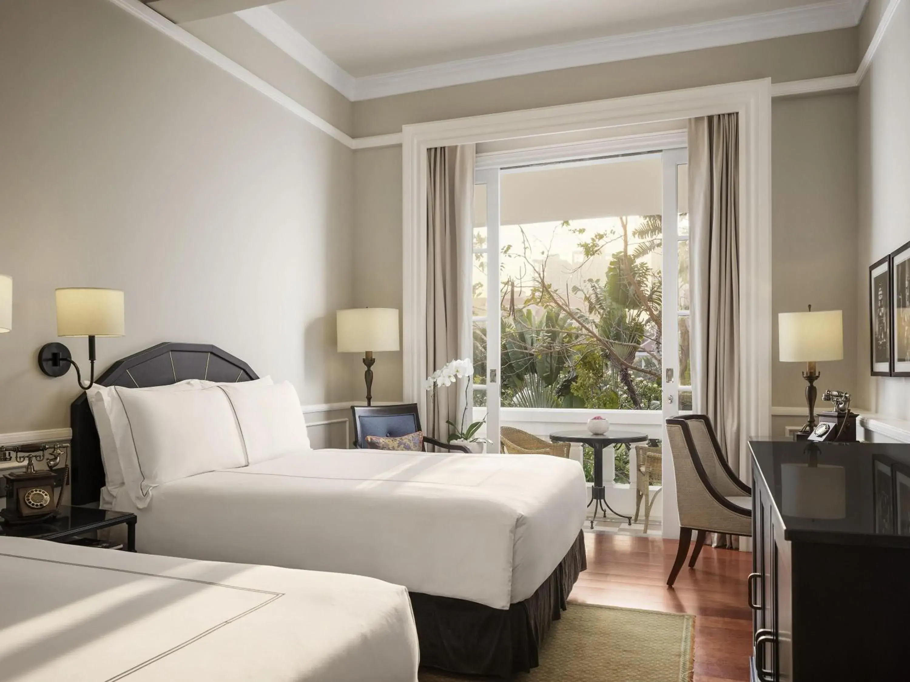 Bedroom, Bed in Raffles Hotel Le Royal Bedroom, Bed in Raffles Hotel Le Royal