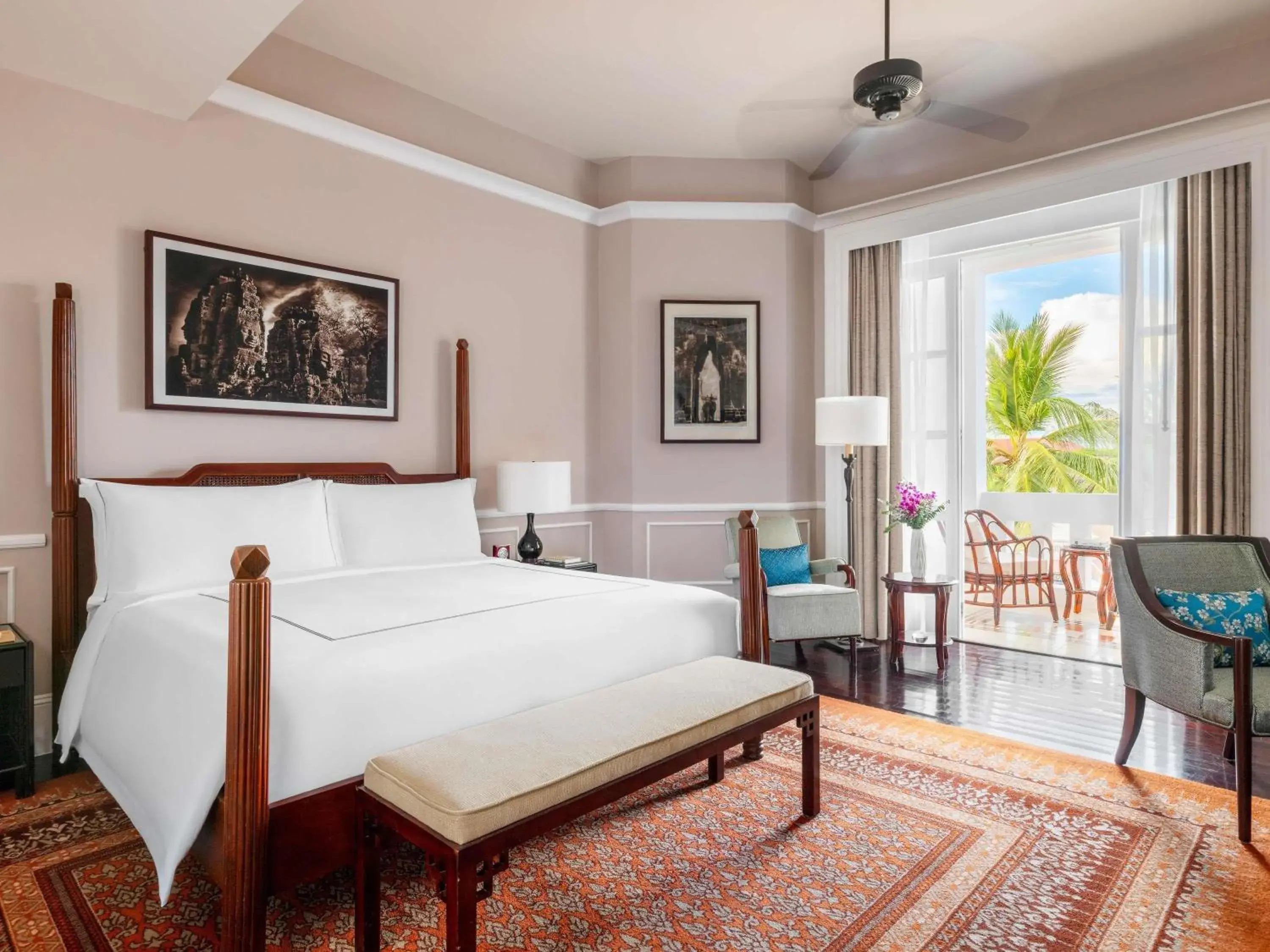 Bedroom, Bed in Raffles Grand Hotel d'Angkor Bedroom, Bed in Raffles Grand Hotel d'Angkor