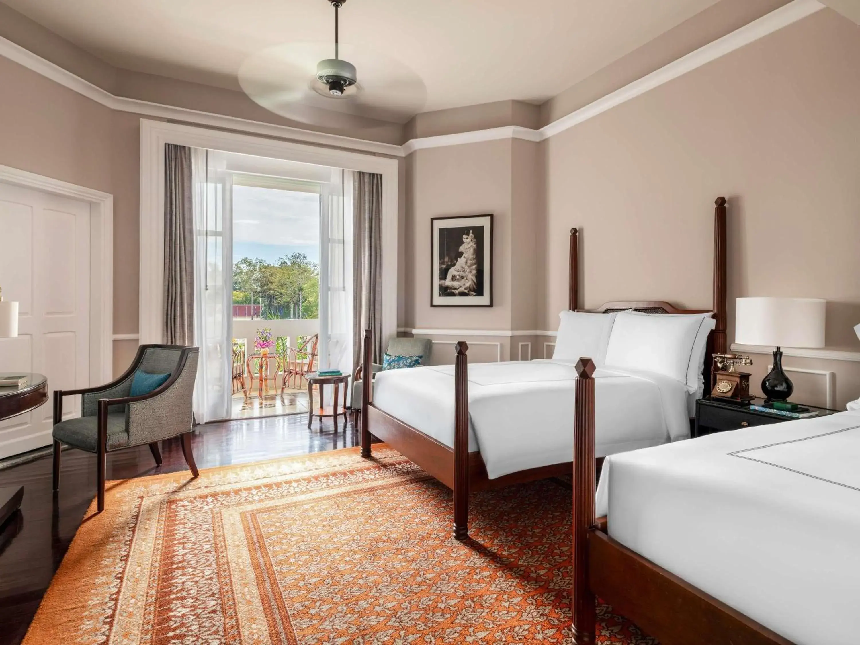 Bedroom, Bed in Raffles Grand Hotel d'Angkor Bedroom, Bed in Raffles Grand Hotel d'Angkor