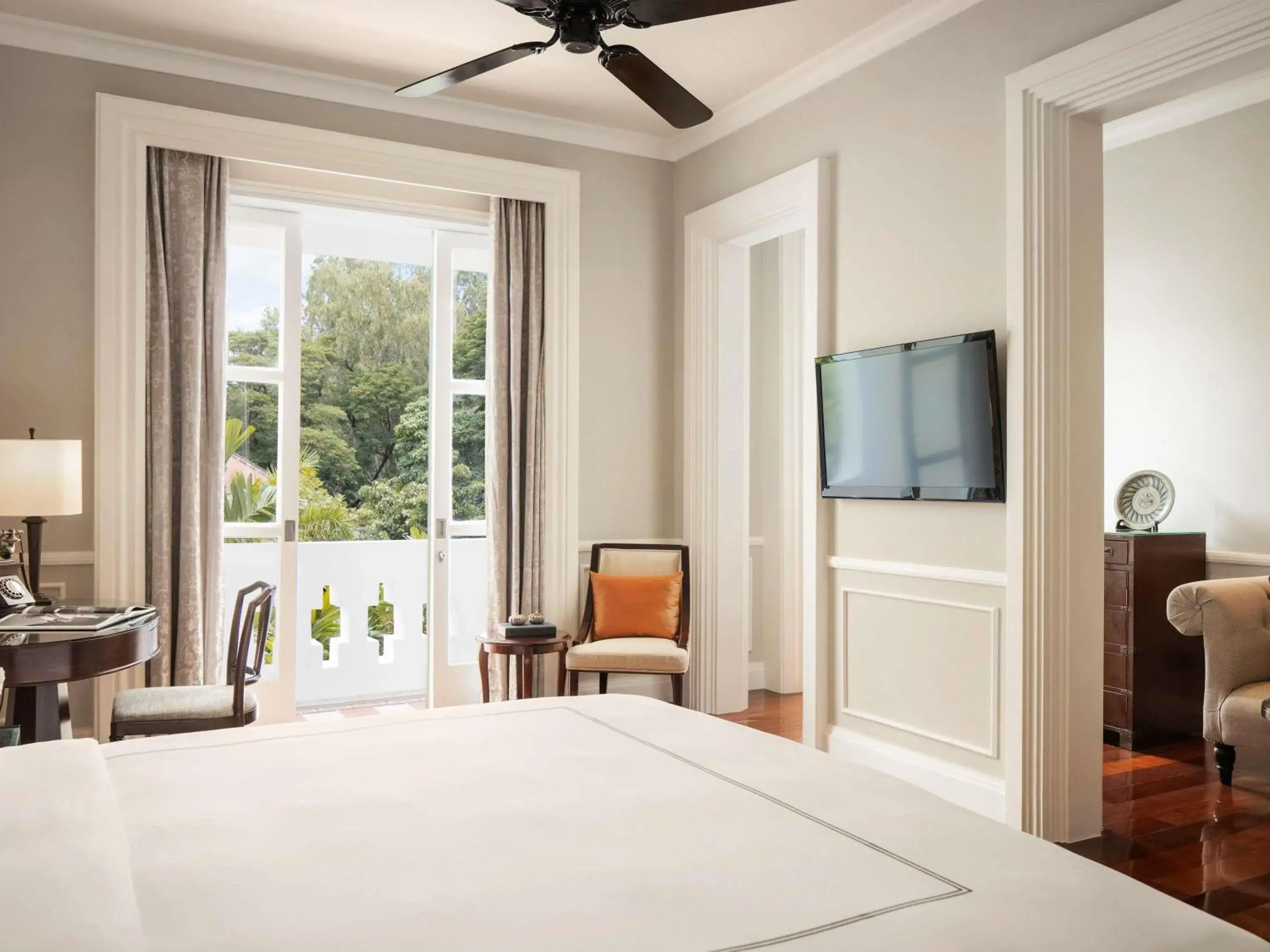 Bedroom, Bed in Raffles Grand Hotel d'Angkor Bedroom, Bed in Raffles Grand Hotel d'Angkor