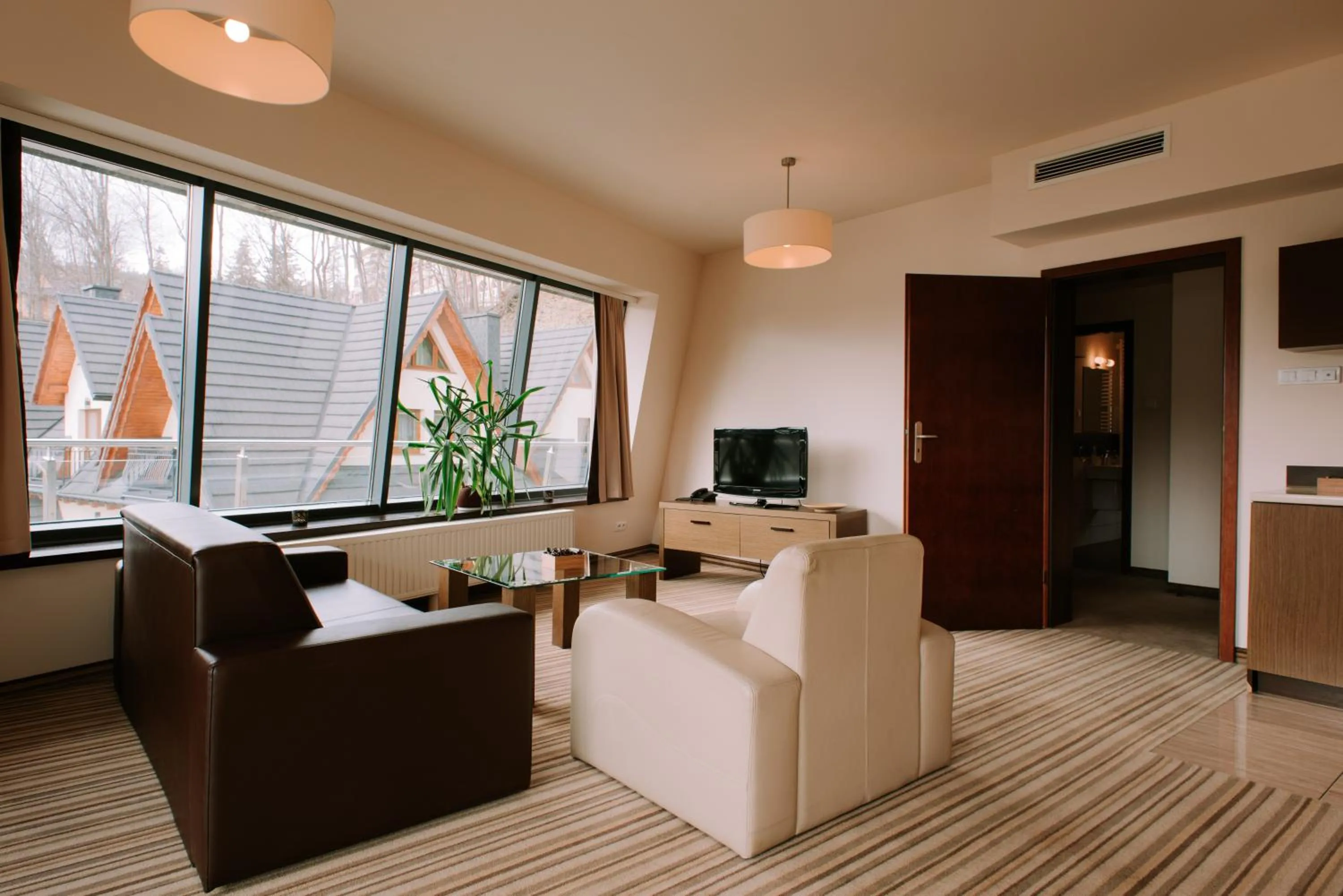 Seating area in Szklane Domy