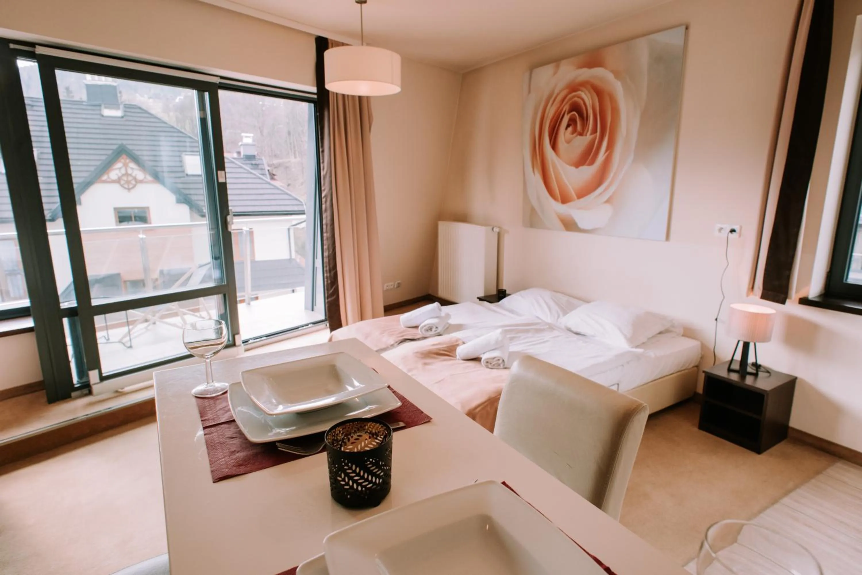 Bedroom, Bed in Szklane Domy