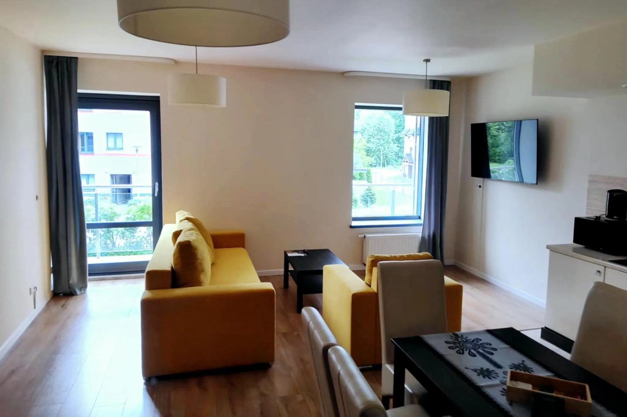 Seating area in Szklane Domy