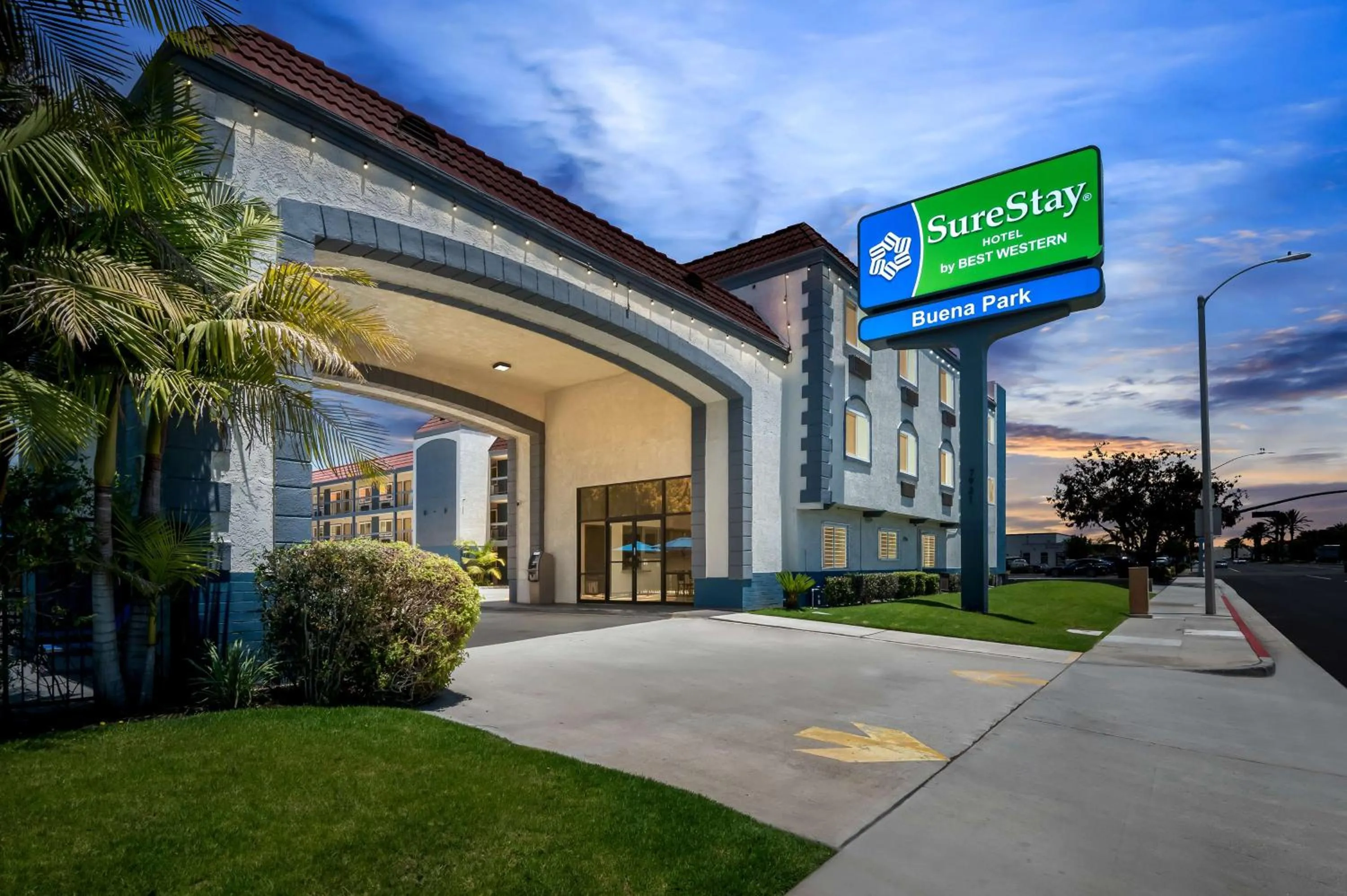 Property building in SureStay Hotel by Best Western Buena Park Anaheim