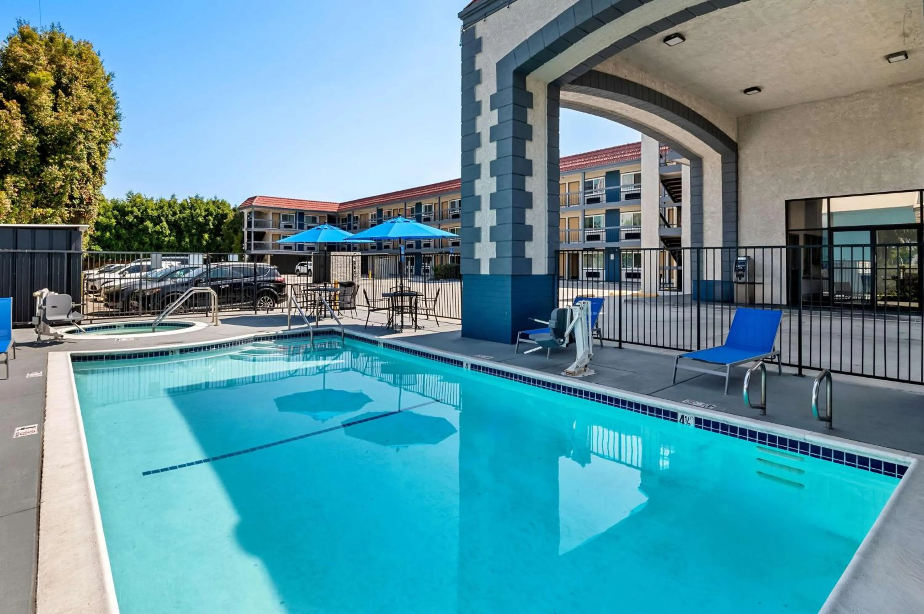 Property building in SureStay Hotel by Best Western Buena Park Anaheim