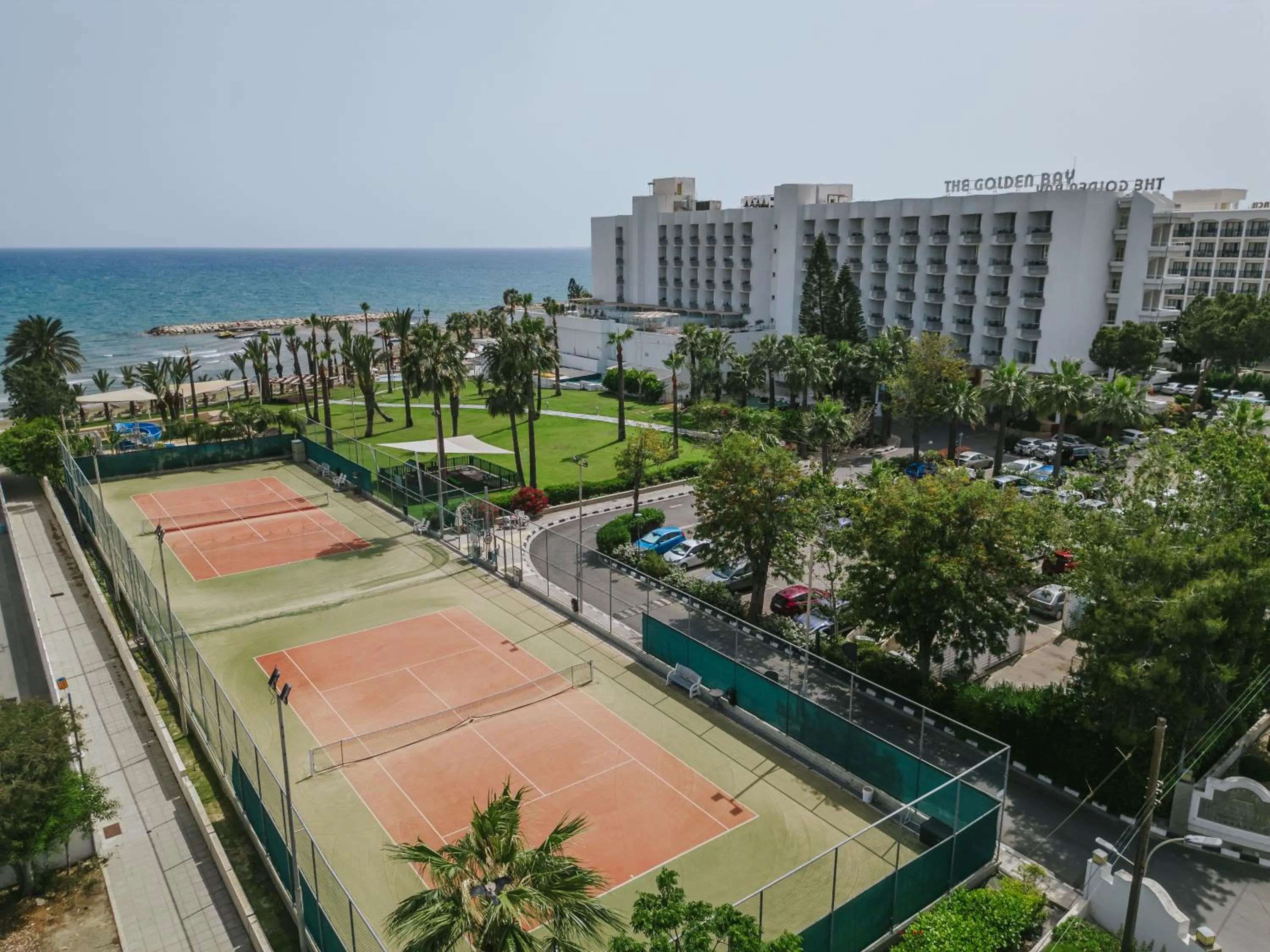 Tennis court in Golden Bay Beach Hotel