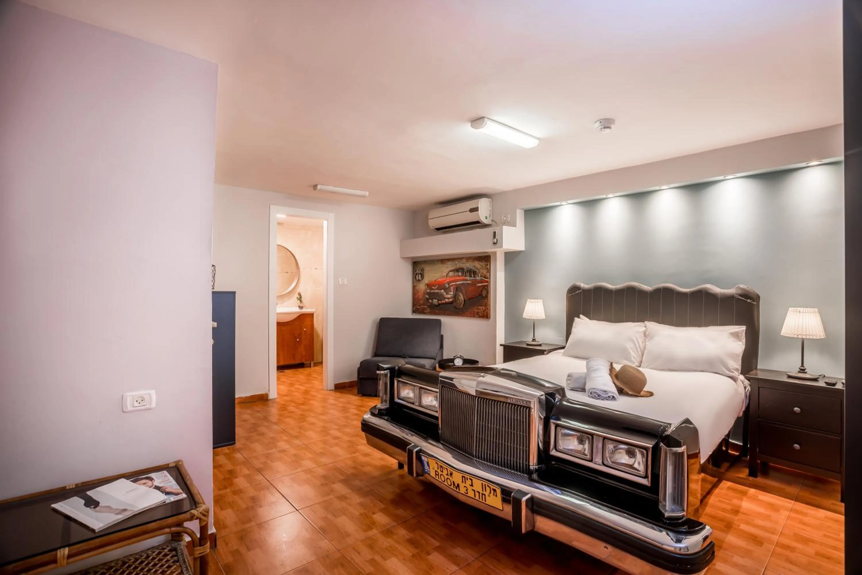 Living room, Bed in Avital Hotel