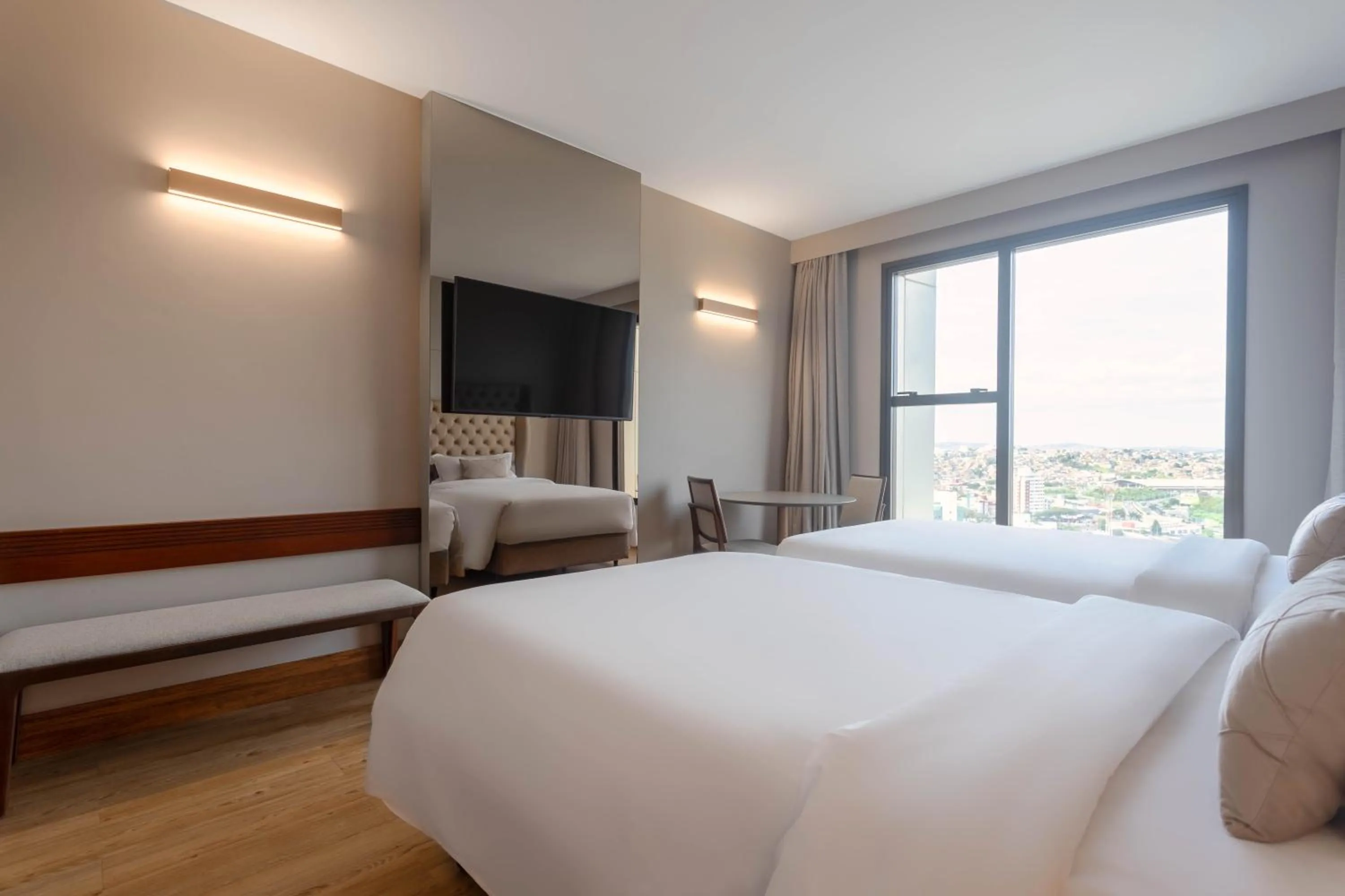 Bed in Ouro Minas Hotel Belo Horizonte, Dolce by Wyndham