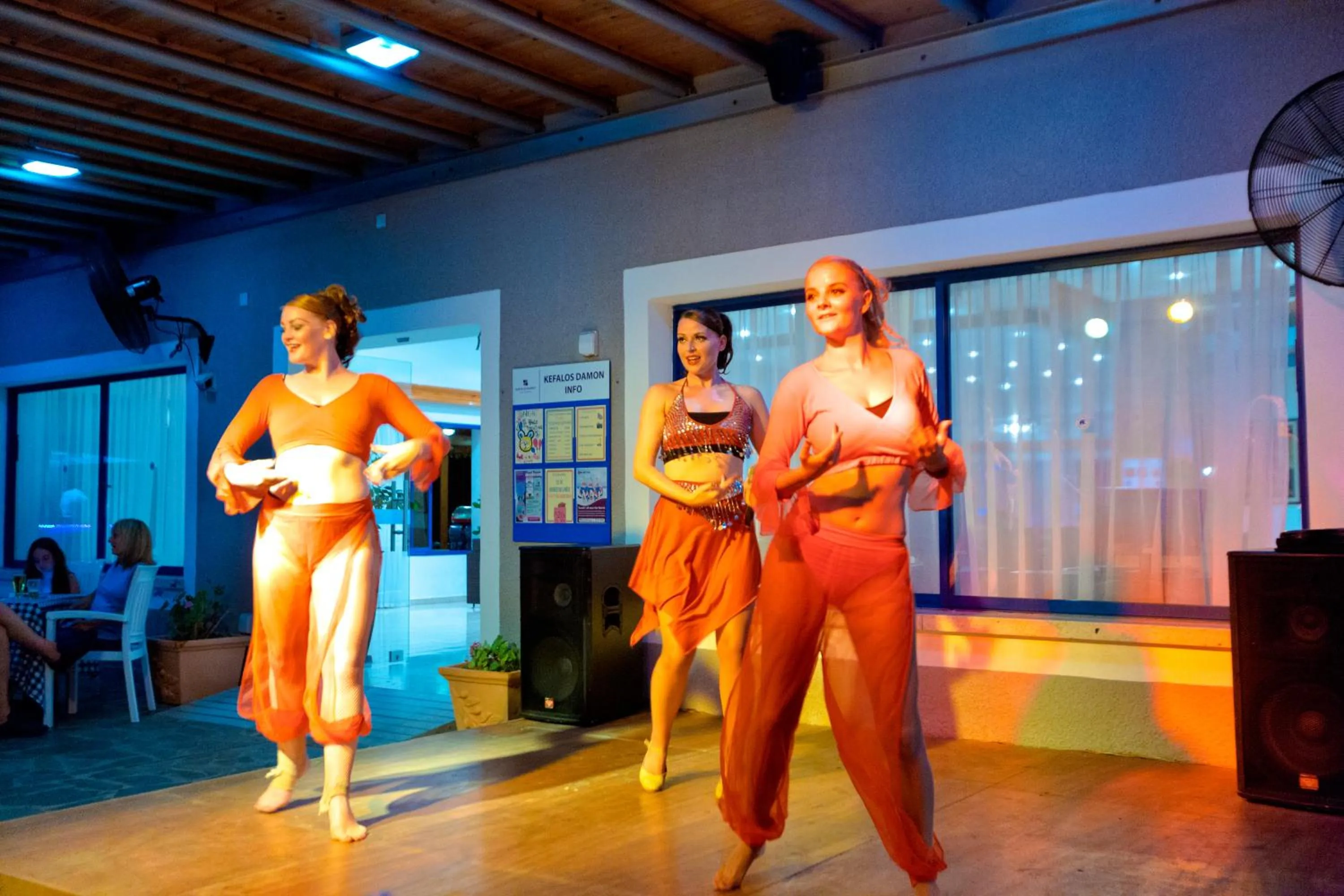 Evening entertainment in Kefalos Damon Hotel Apartments