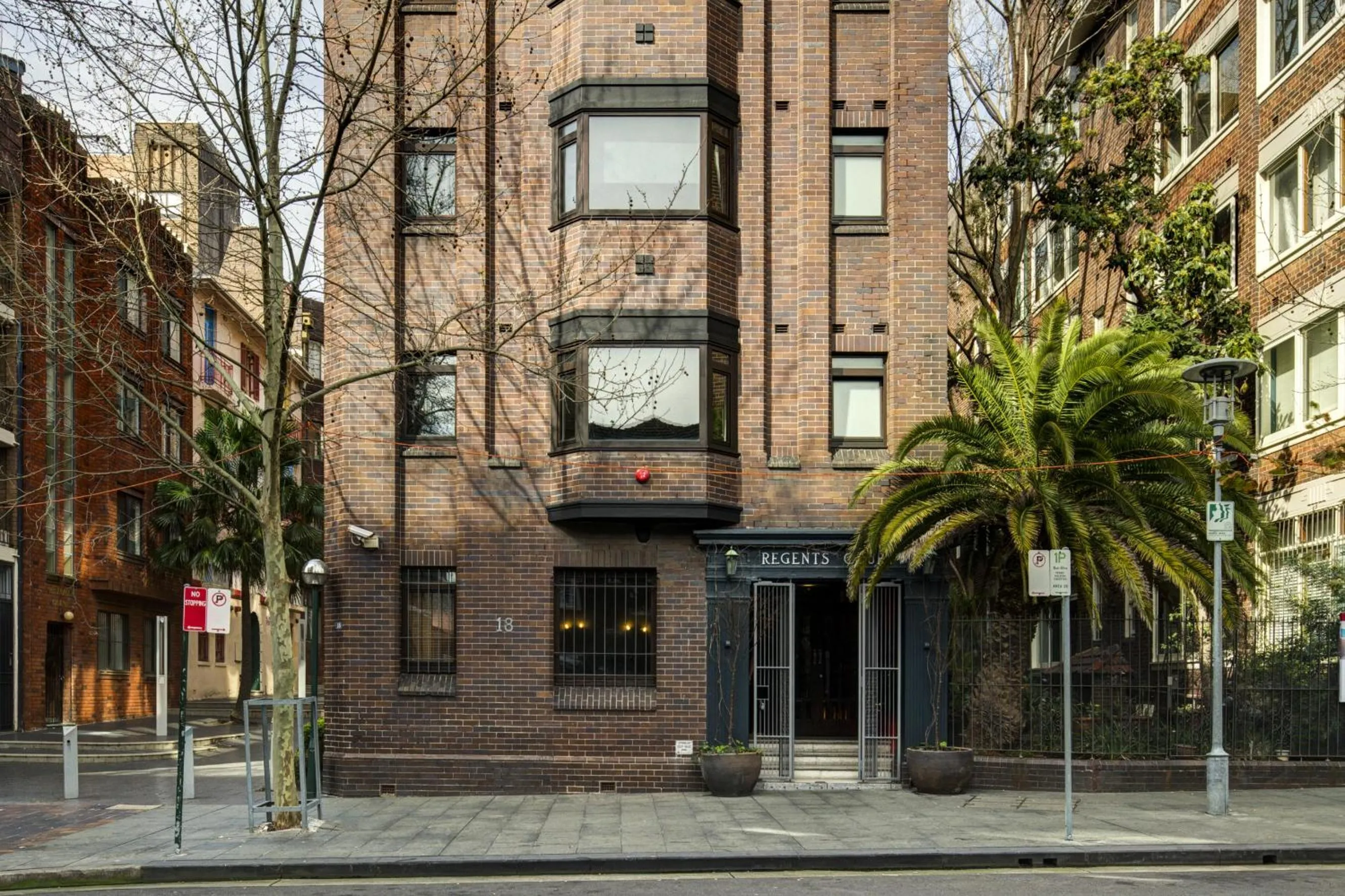 Facade/entrance in Regents Court Sydney