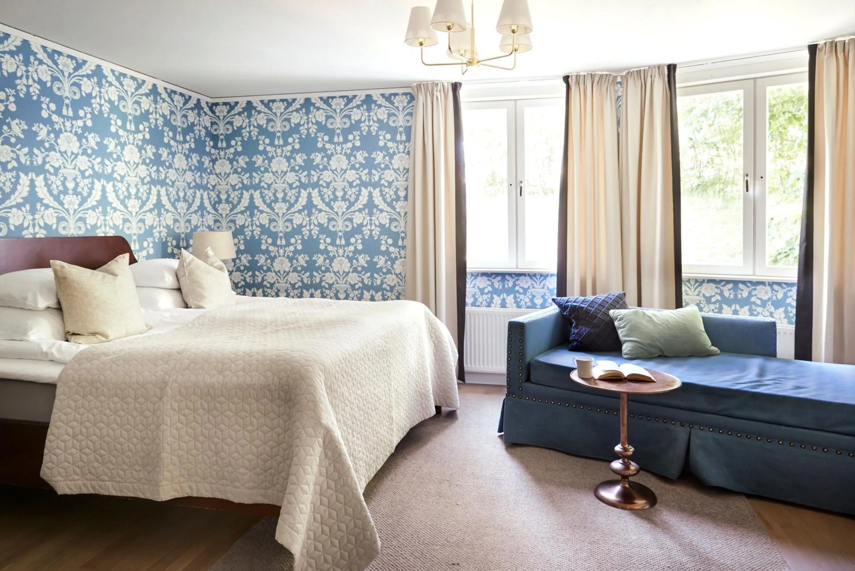 Bed in Smådalarö Gård Hotell & Spa