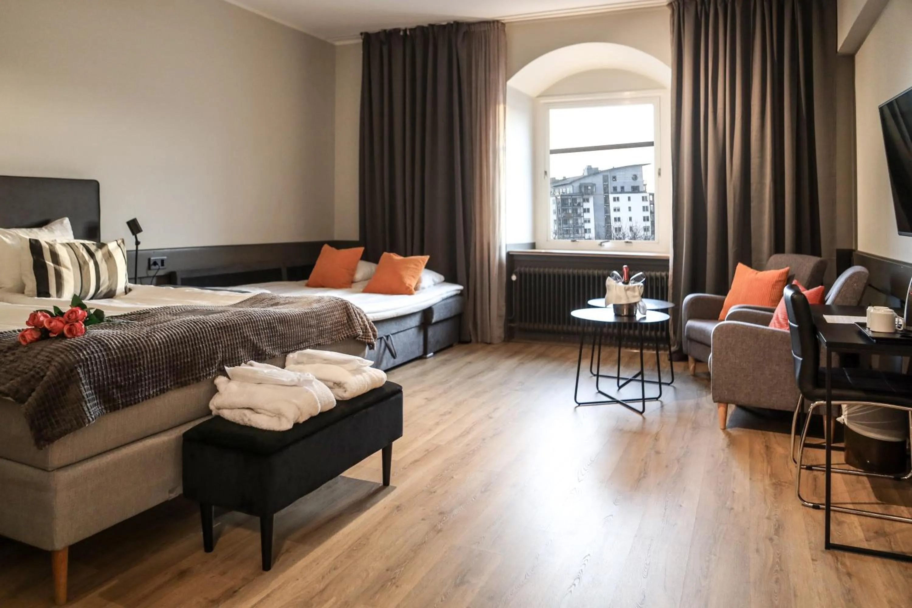 Photo of the whole room, Bed in First Hotel Statt Örnsköldsvik