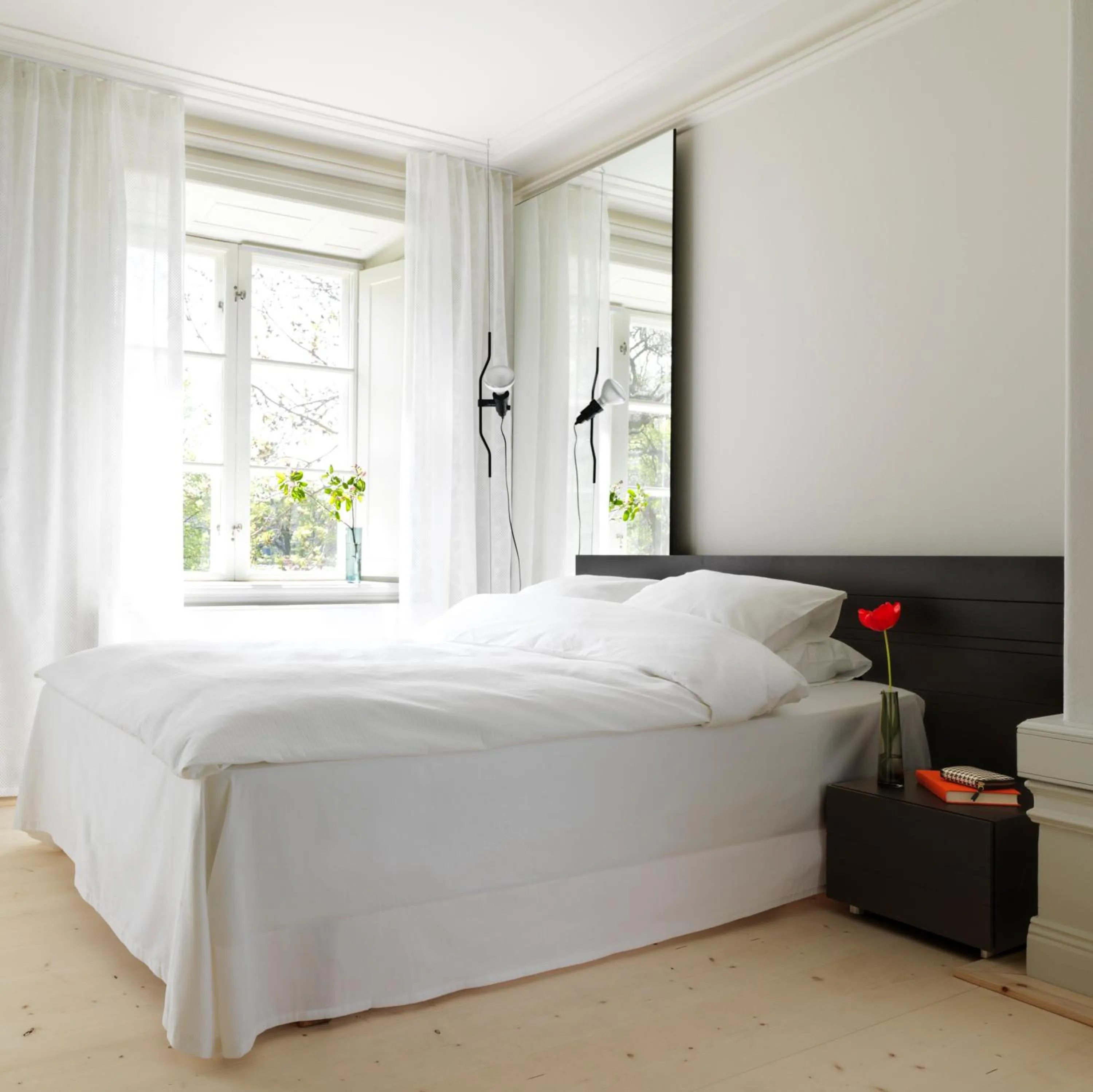 Bed in Hotel Skeppsholmen, Stockholm, a Member of Design Hotels