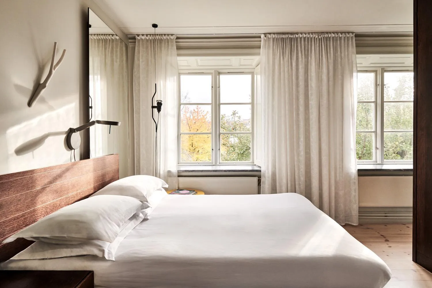 Bed in Hotel Skeppsholmen, Stockholm, a Member of Design Hotels