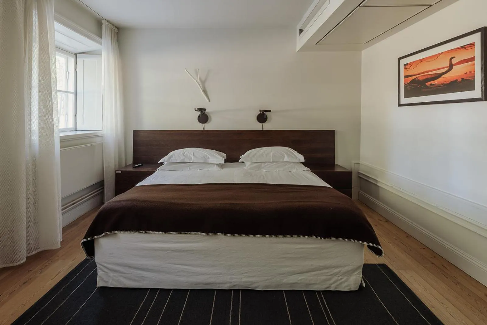 Bed in Hotel Skeppsholmen, Stockholm, a Member of Design Hotels