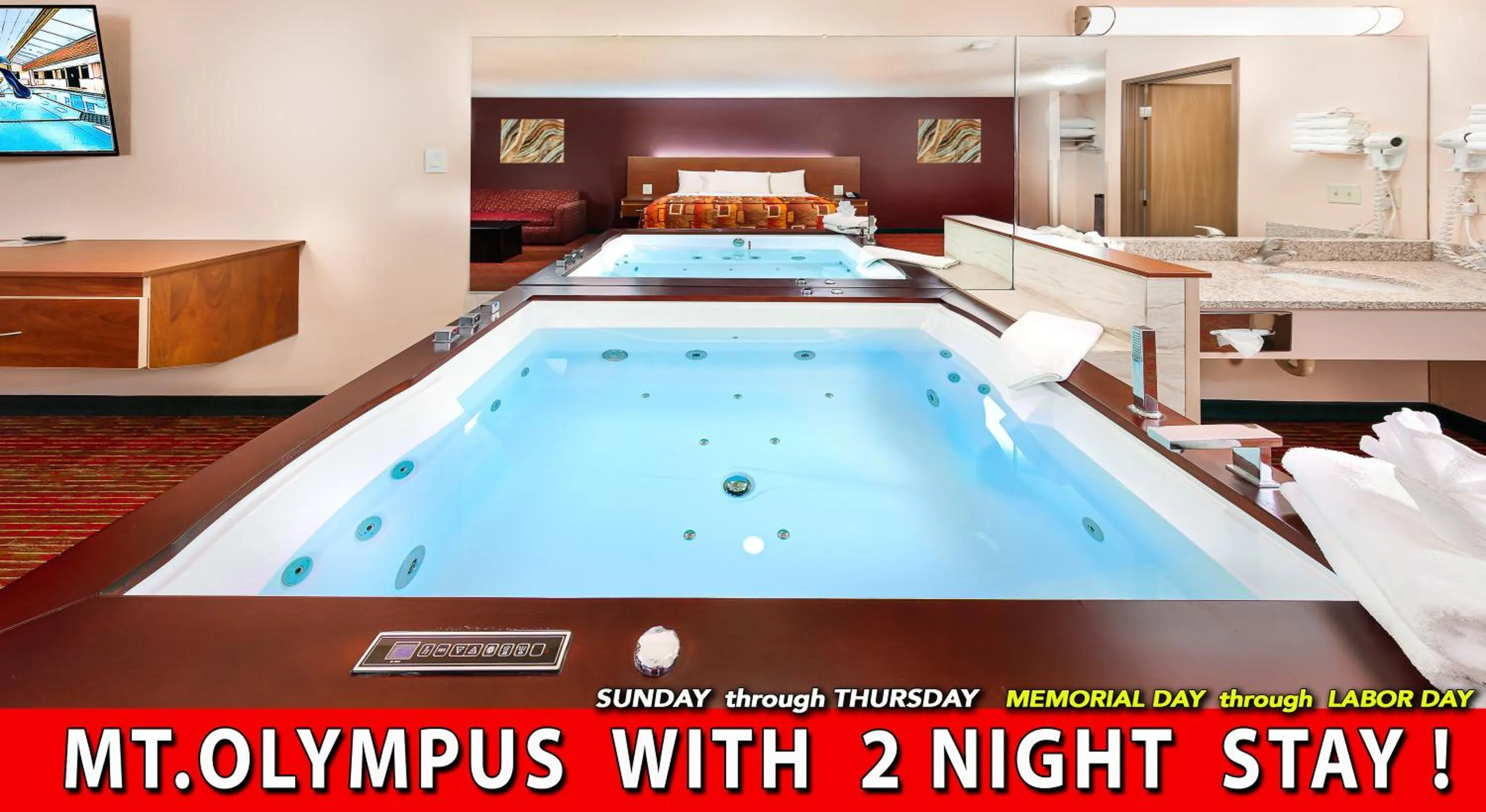 Bed in Grand Marquis Waterpark Hotel & Suites