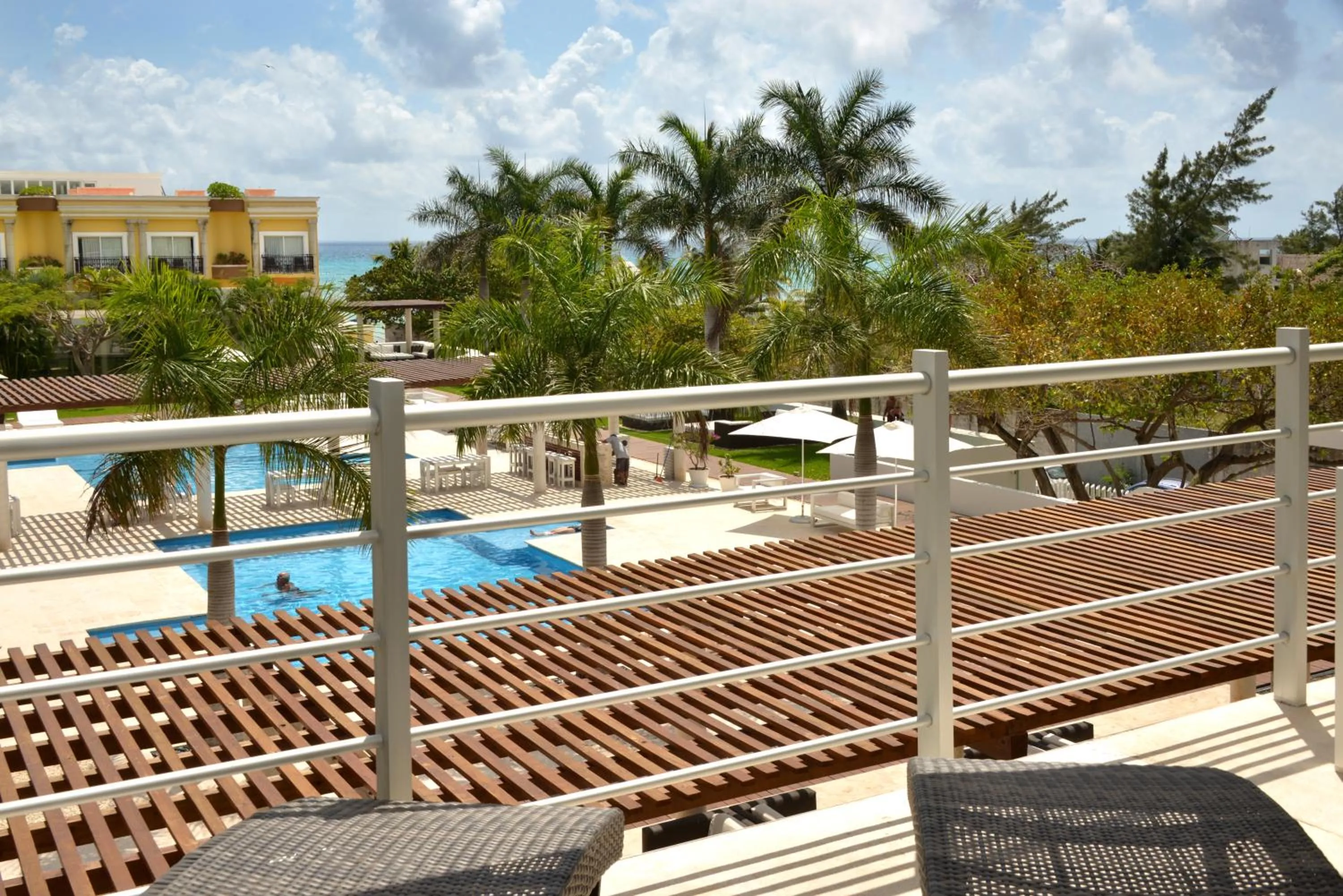 Pool view in Magia Beachside Condo