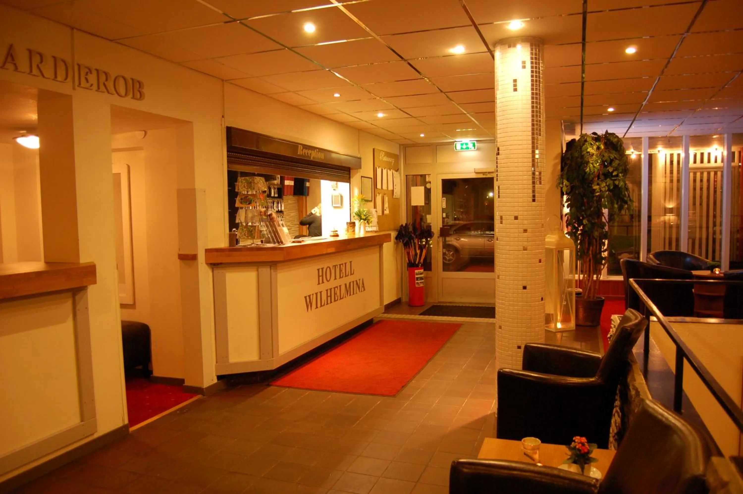 Lobby or reception in Hotell Wilhelmina