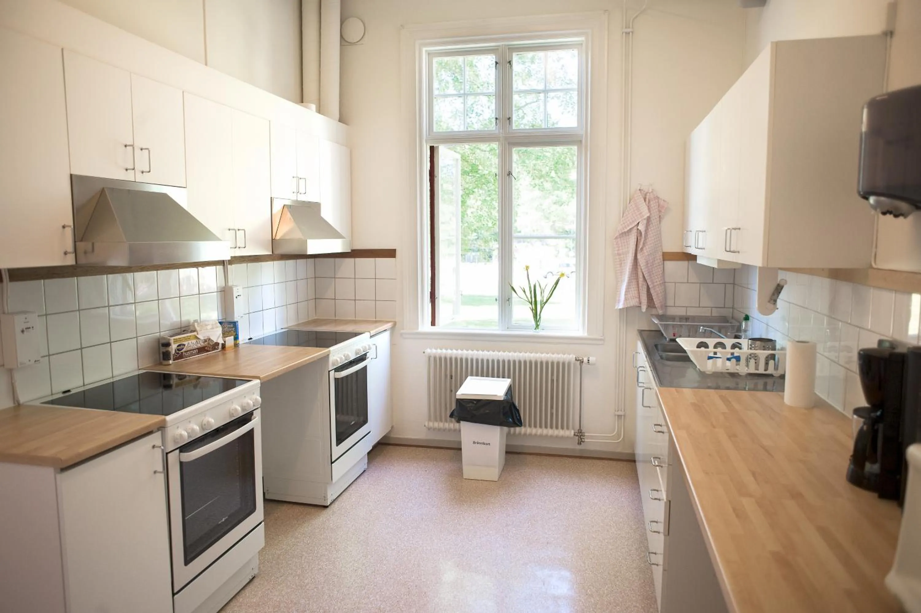 Kitchen or kitchenette in Ronneby Brunnspark Vandrarhem och B&B