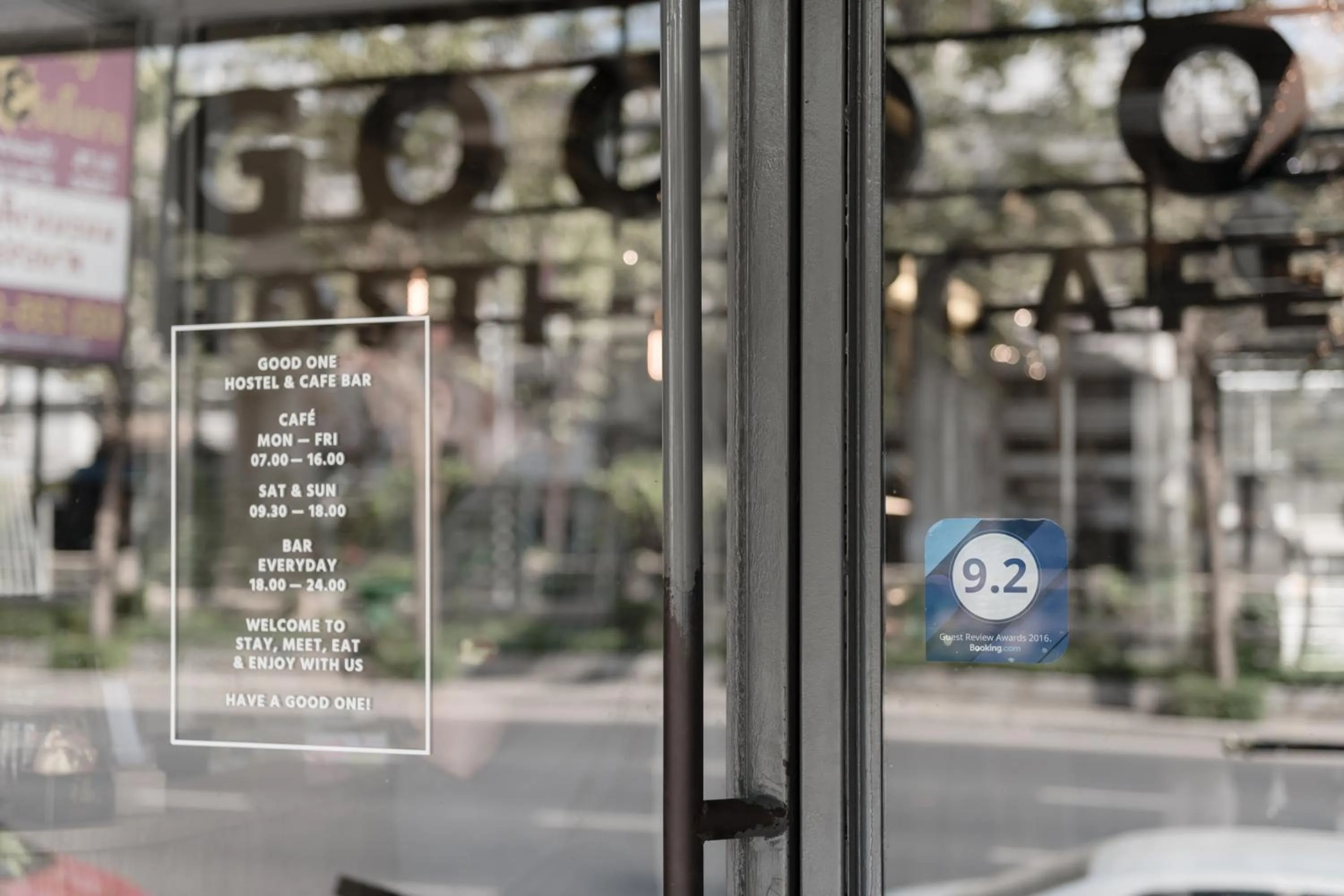 Property logo or sign in Good One Poshtel & Cafe Bar