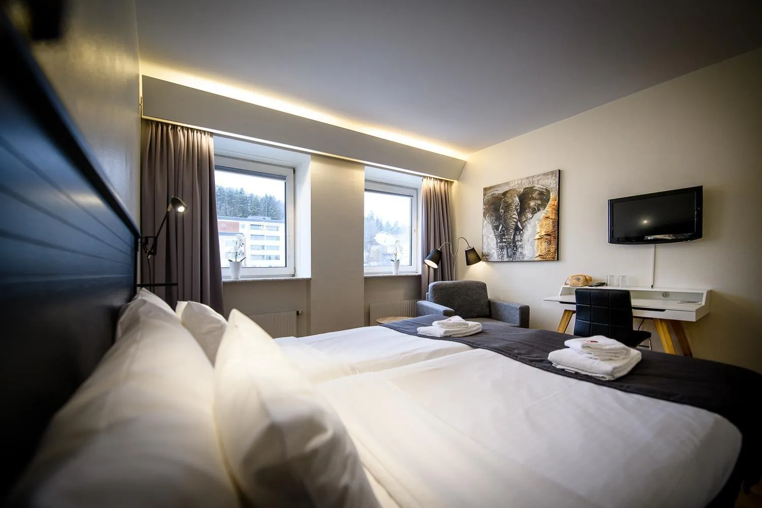 Bed in Hotell Alfred Nobel