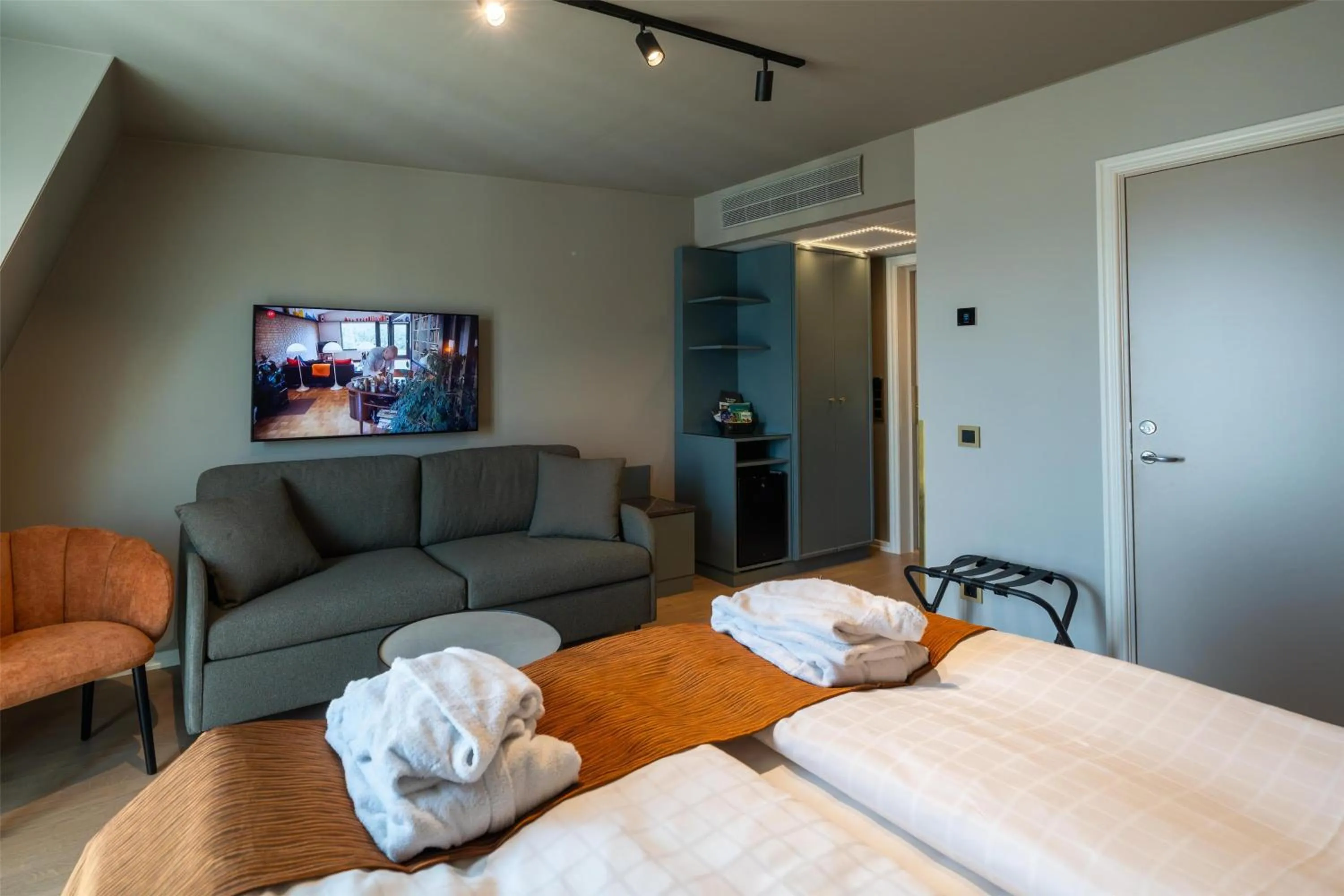 Bedroom, Bed in Scandic Arvika