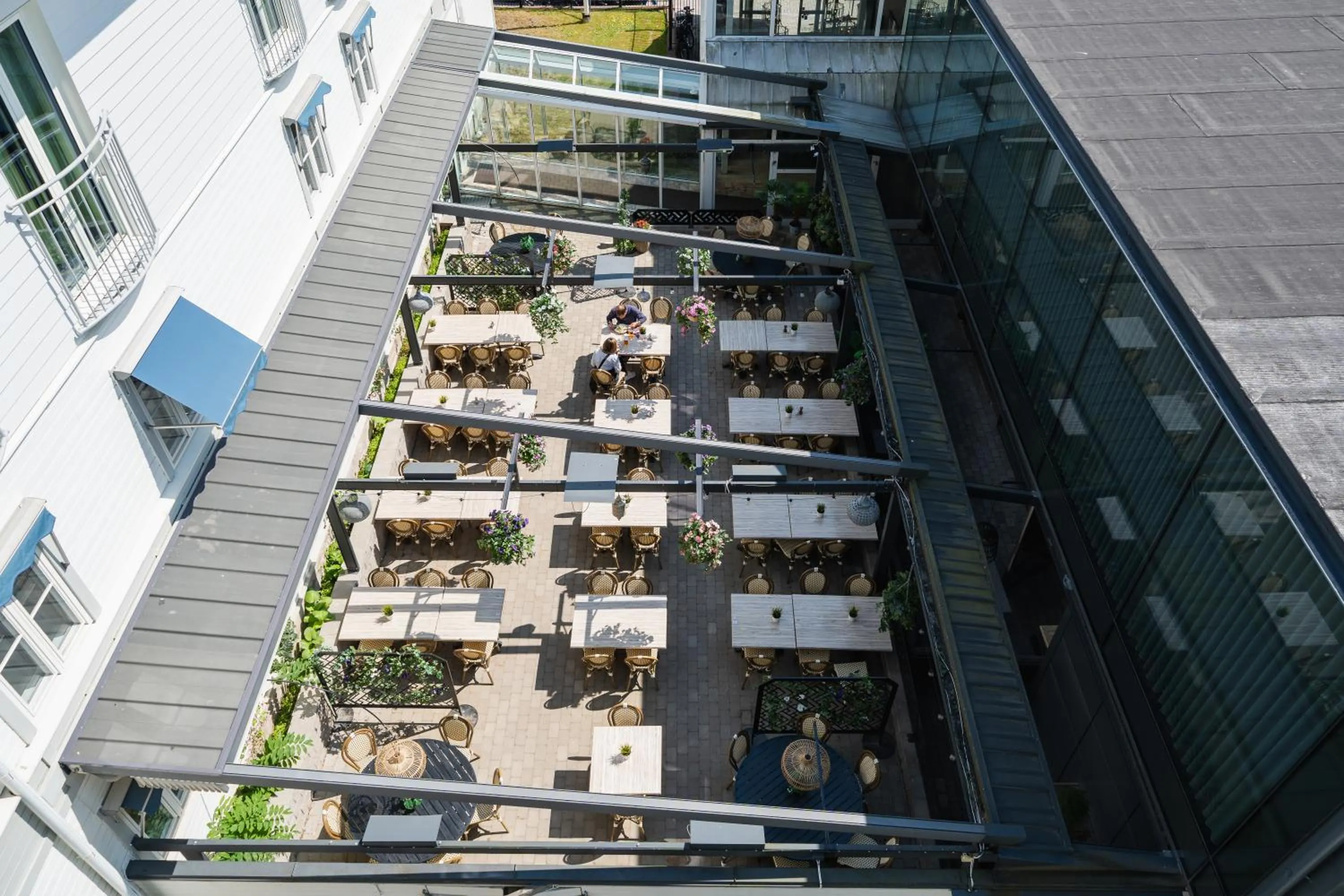 Garden view in Scandic Arvika