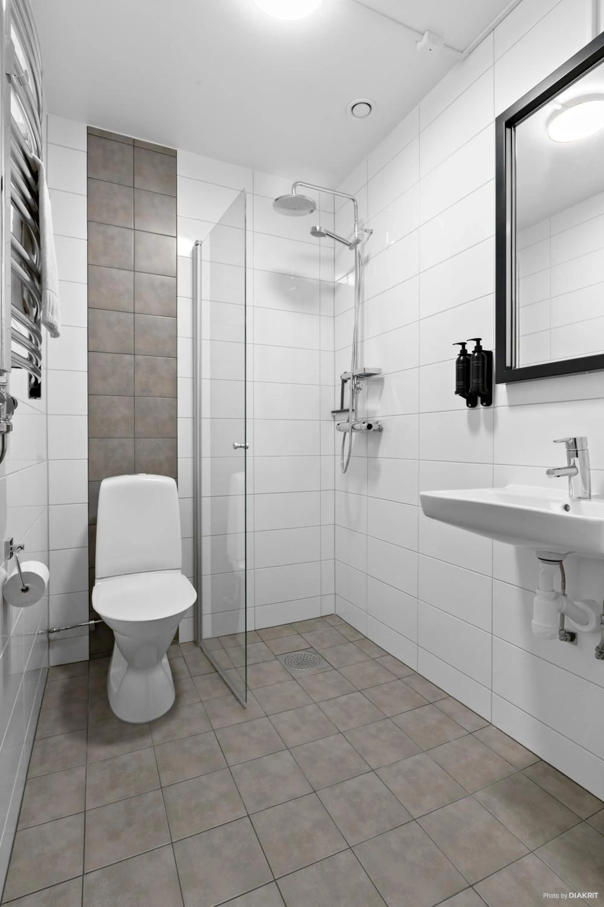 Shower in First Camp Moraparken Hotel