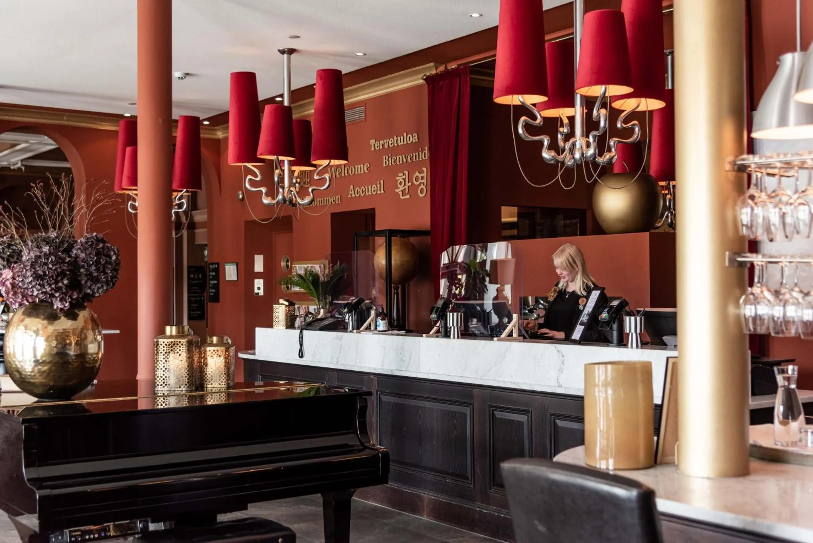 Lobby or reception in Varbergs Stadshotell & Asia Spa