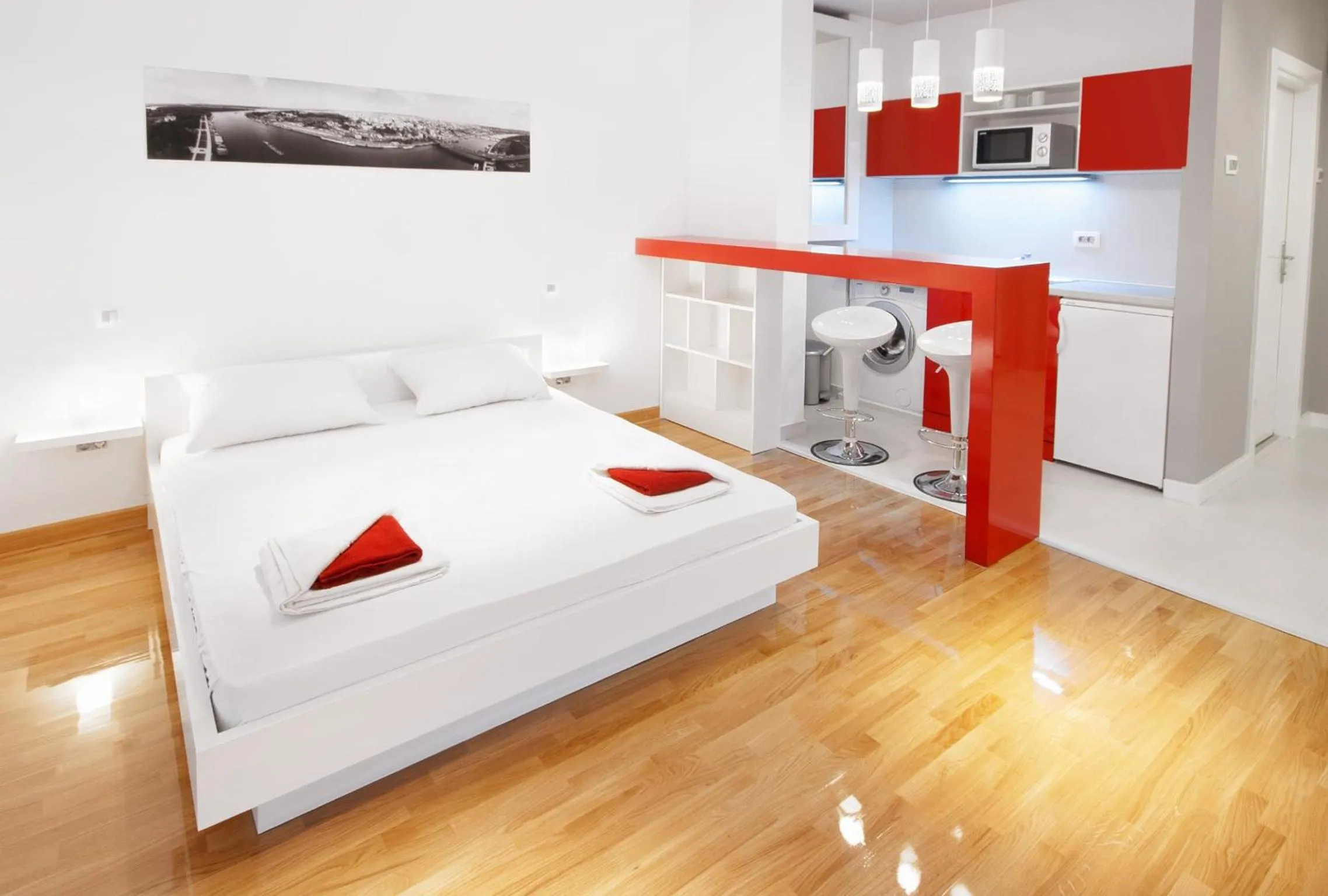 Bed in Downtown Belgrade Apartments - CHERRY