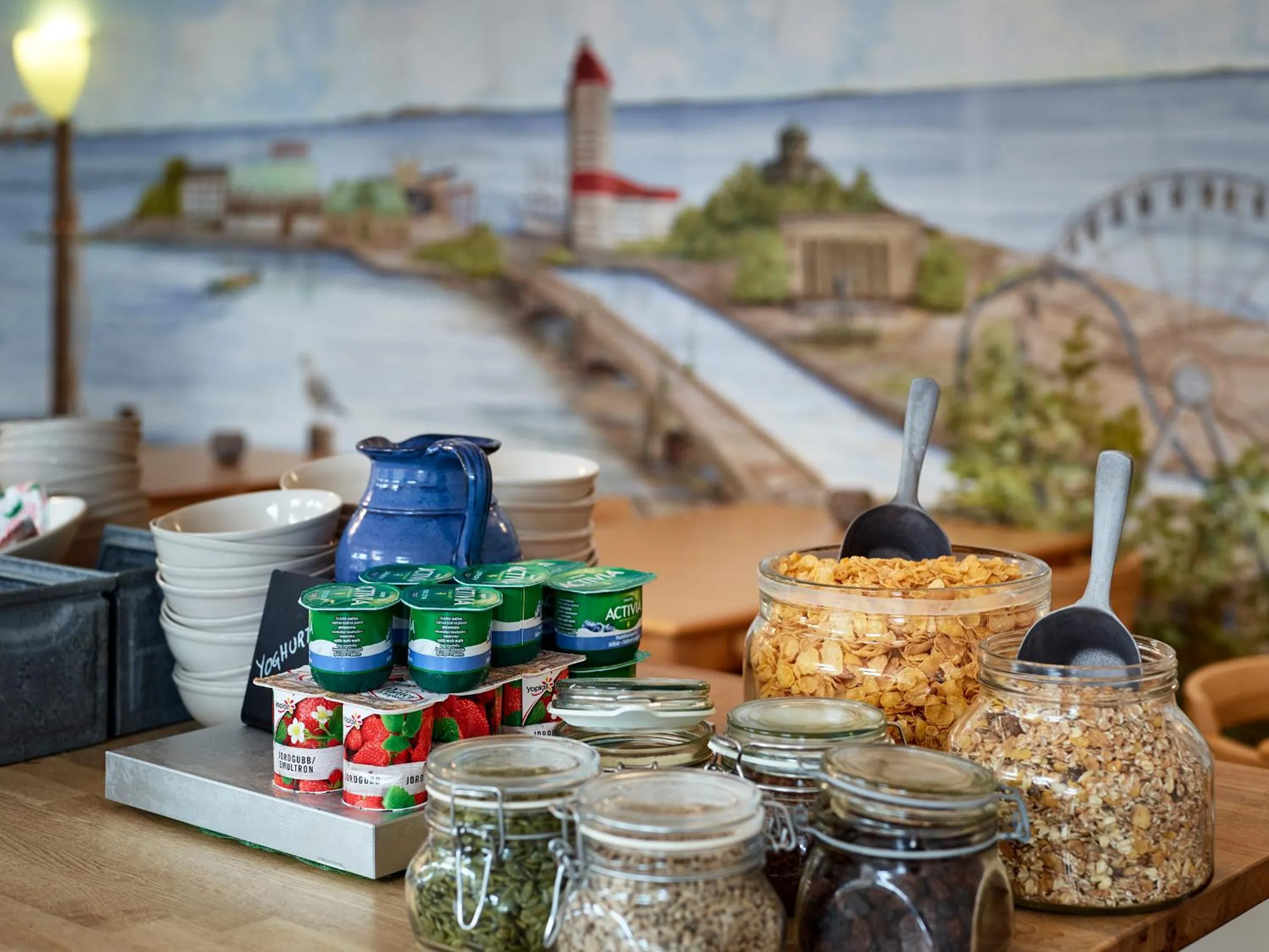 Continental breakfast in Göteborg Hostel