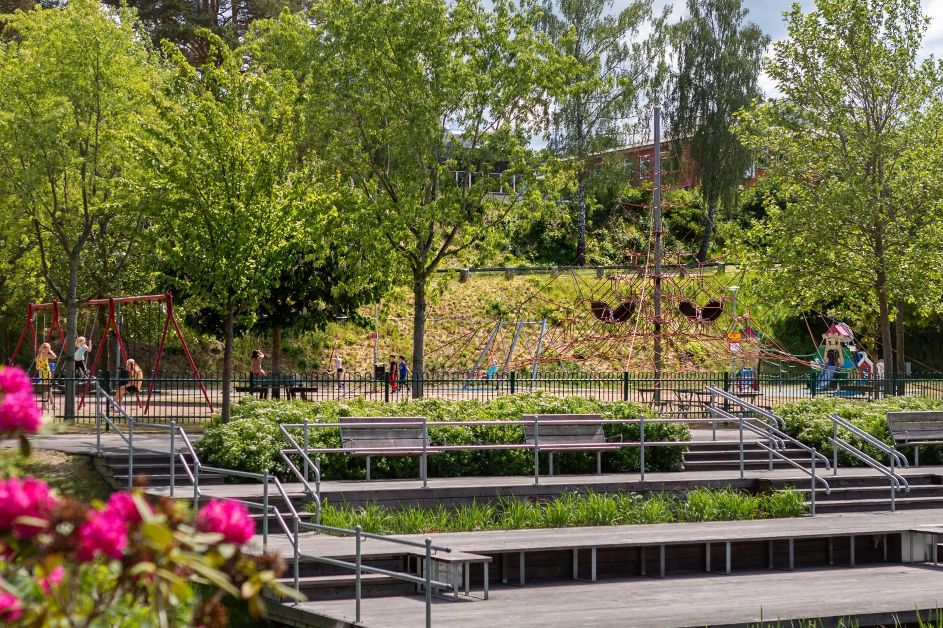 Garden view in First Hotel Olofström