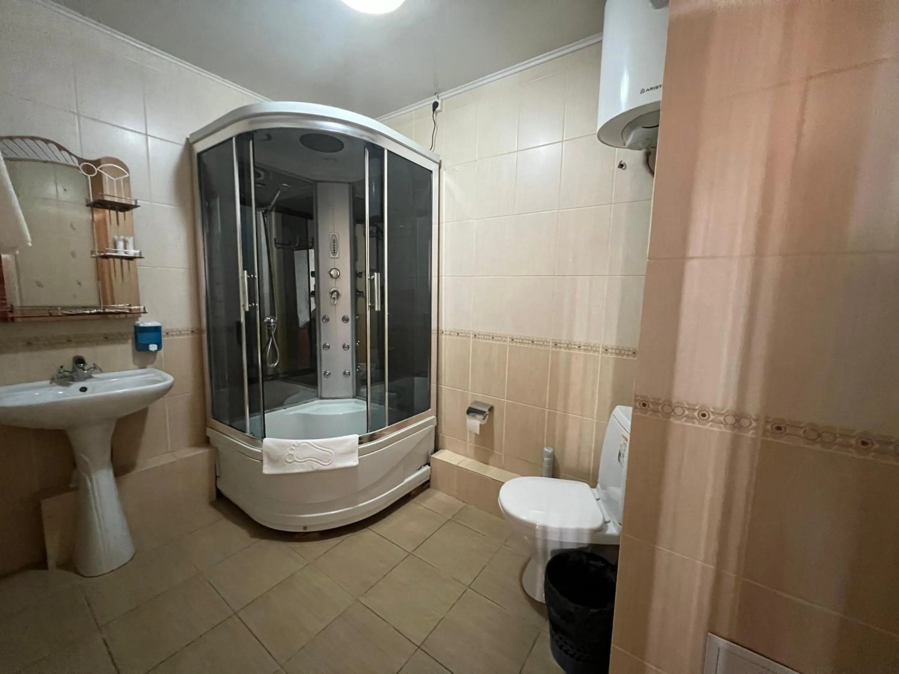 Shower in Three Dolphins Hotel