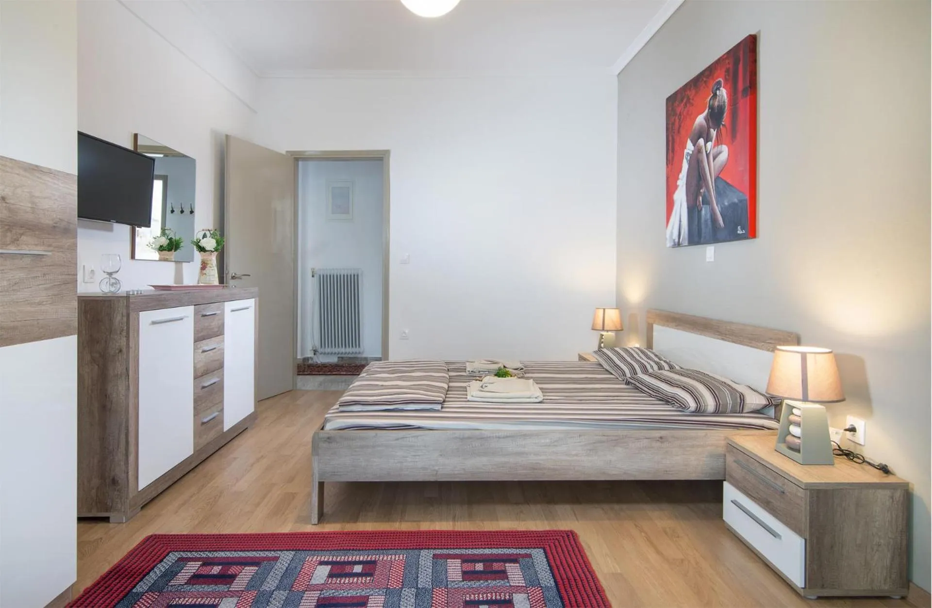 Bed in Michalis Apartments