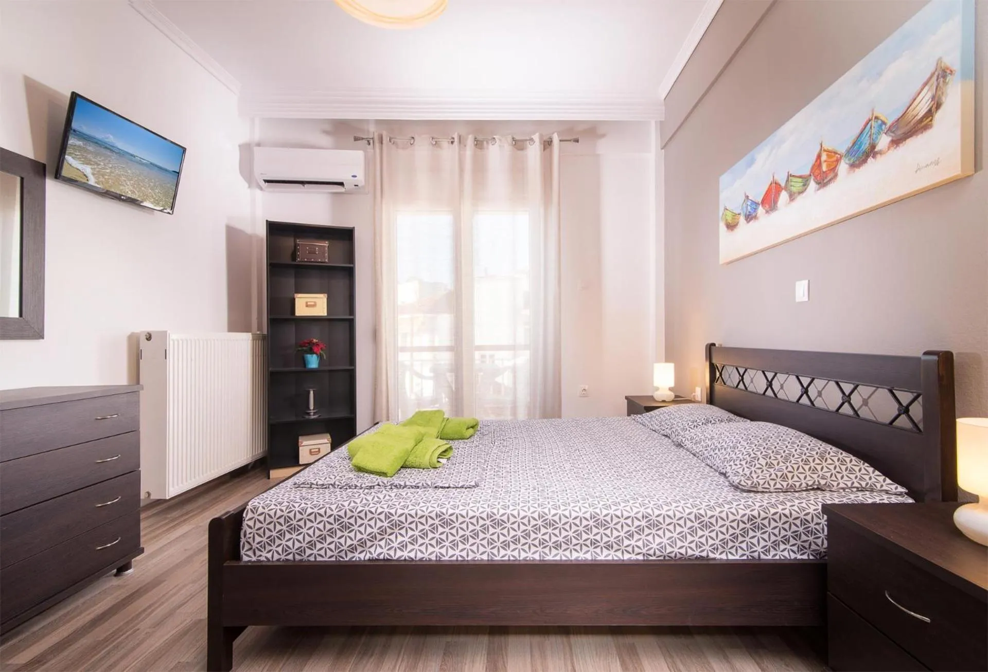 Bed in Michalis Apartments