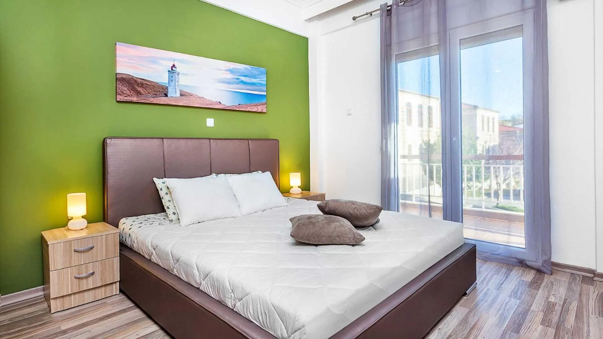 Bed in Michalis Apartments