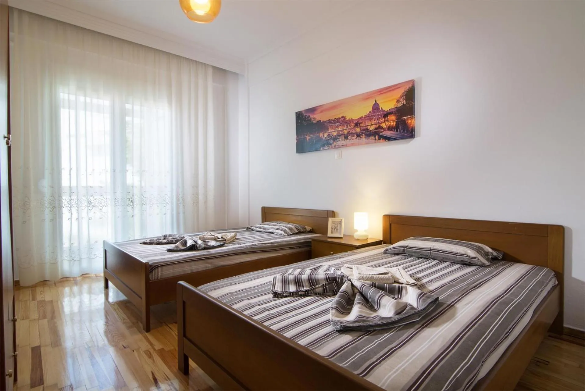 Bed in Michalis Apartments