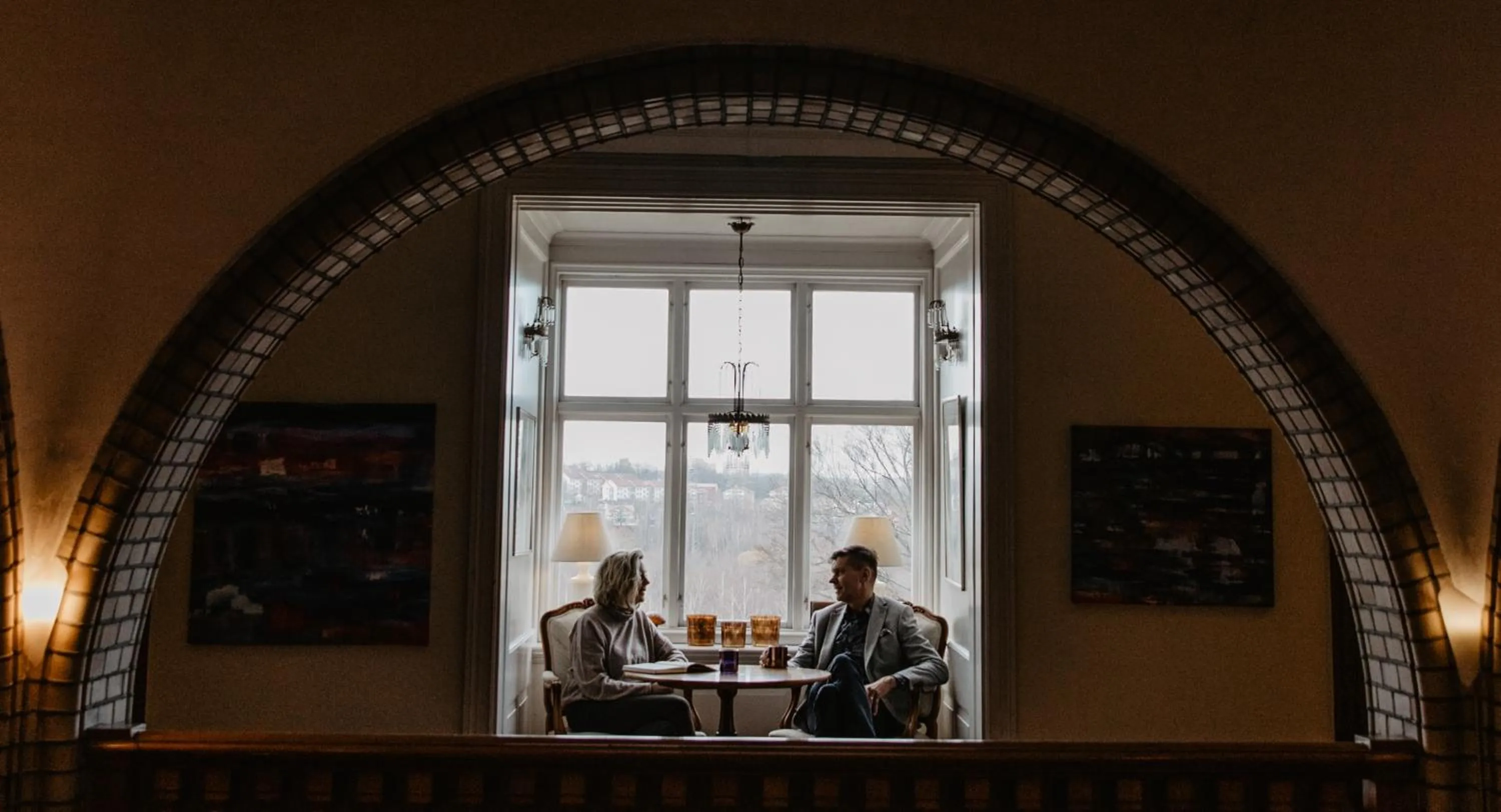 Seating area in Hotel Slottsvillan