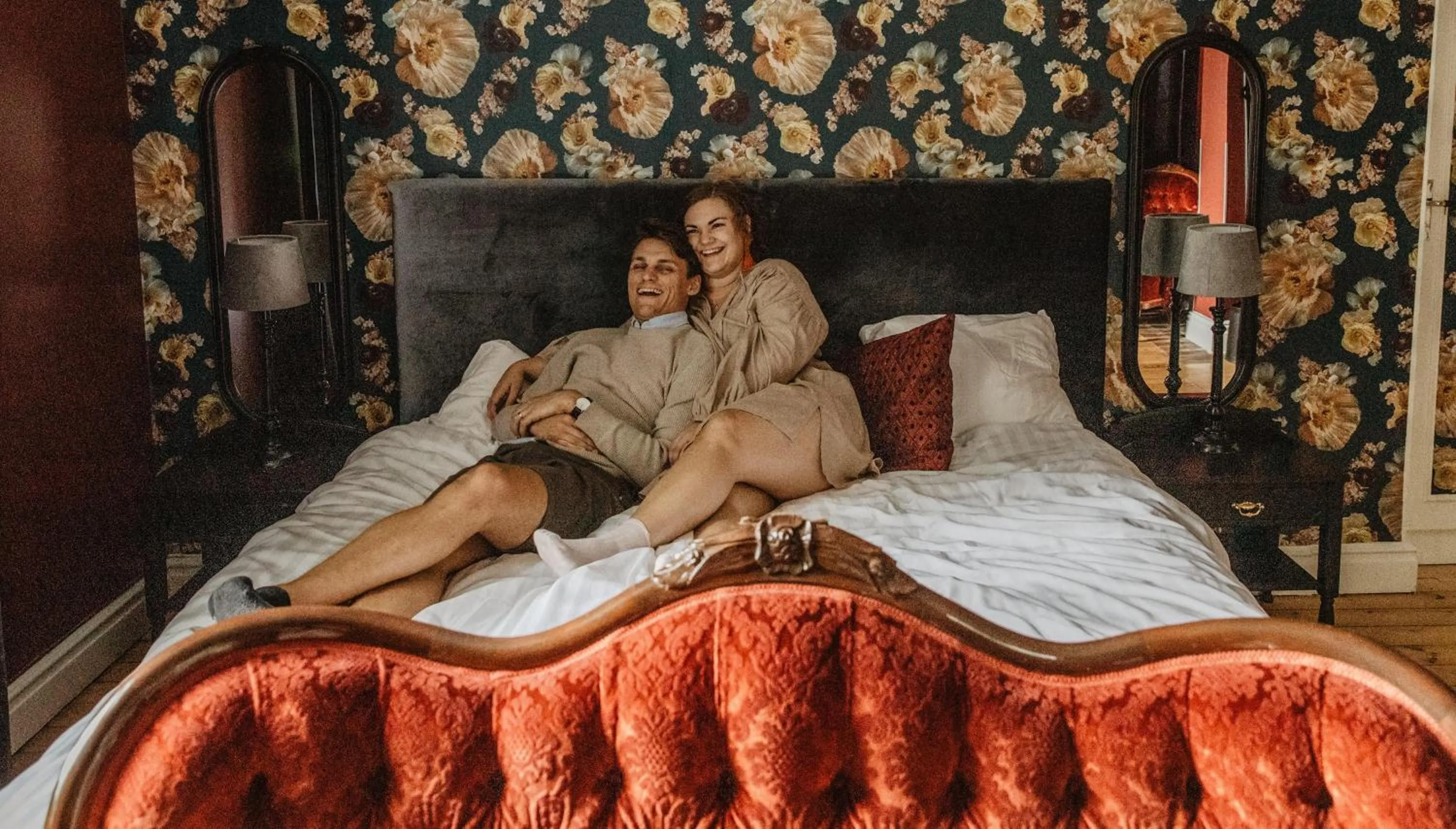 Bed in Hotel Slottsvillan