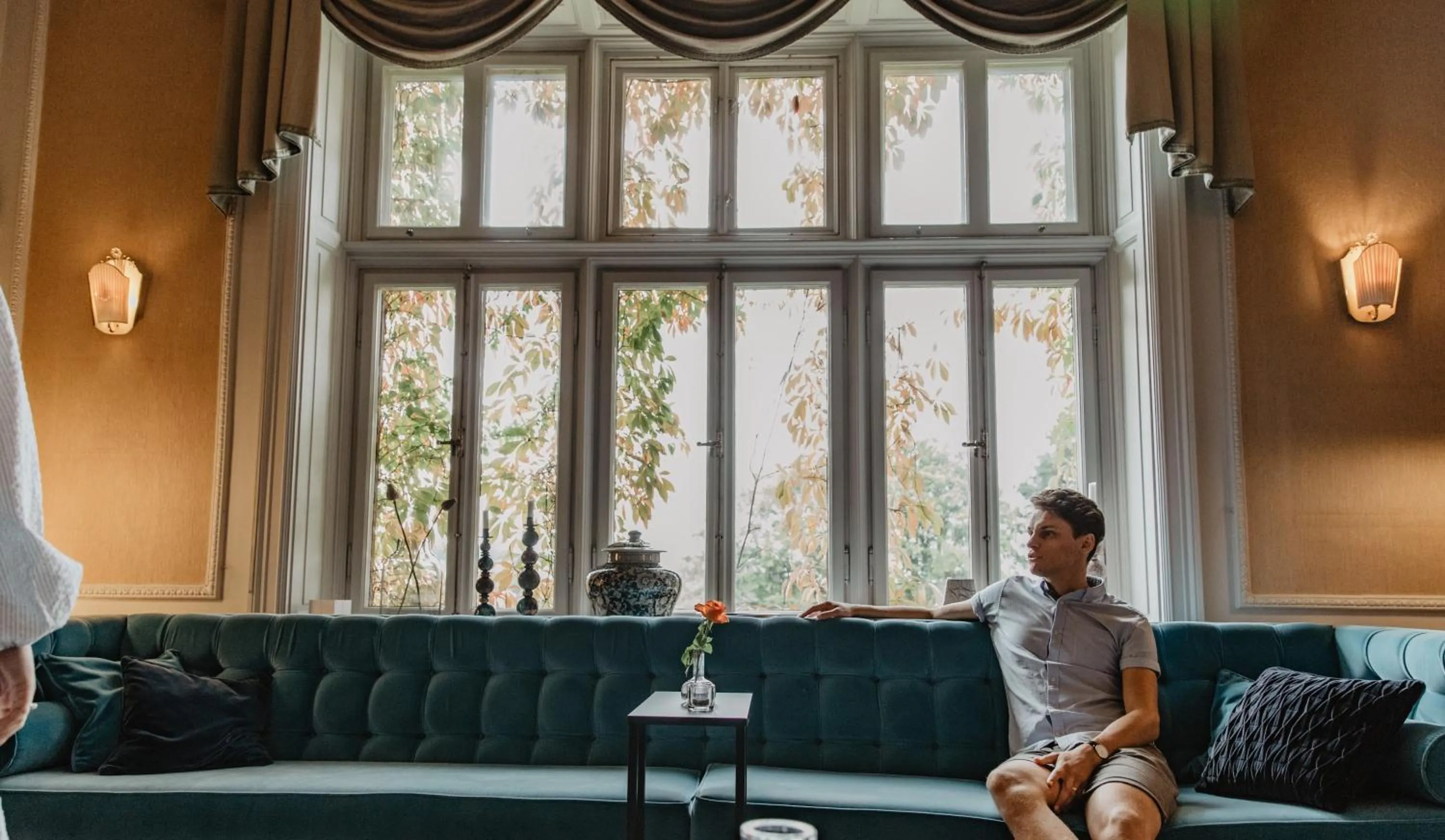 Seating area in Hotel Slottsvillan