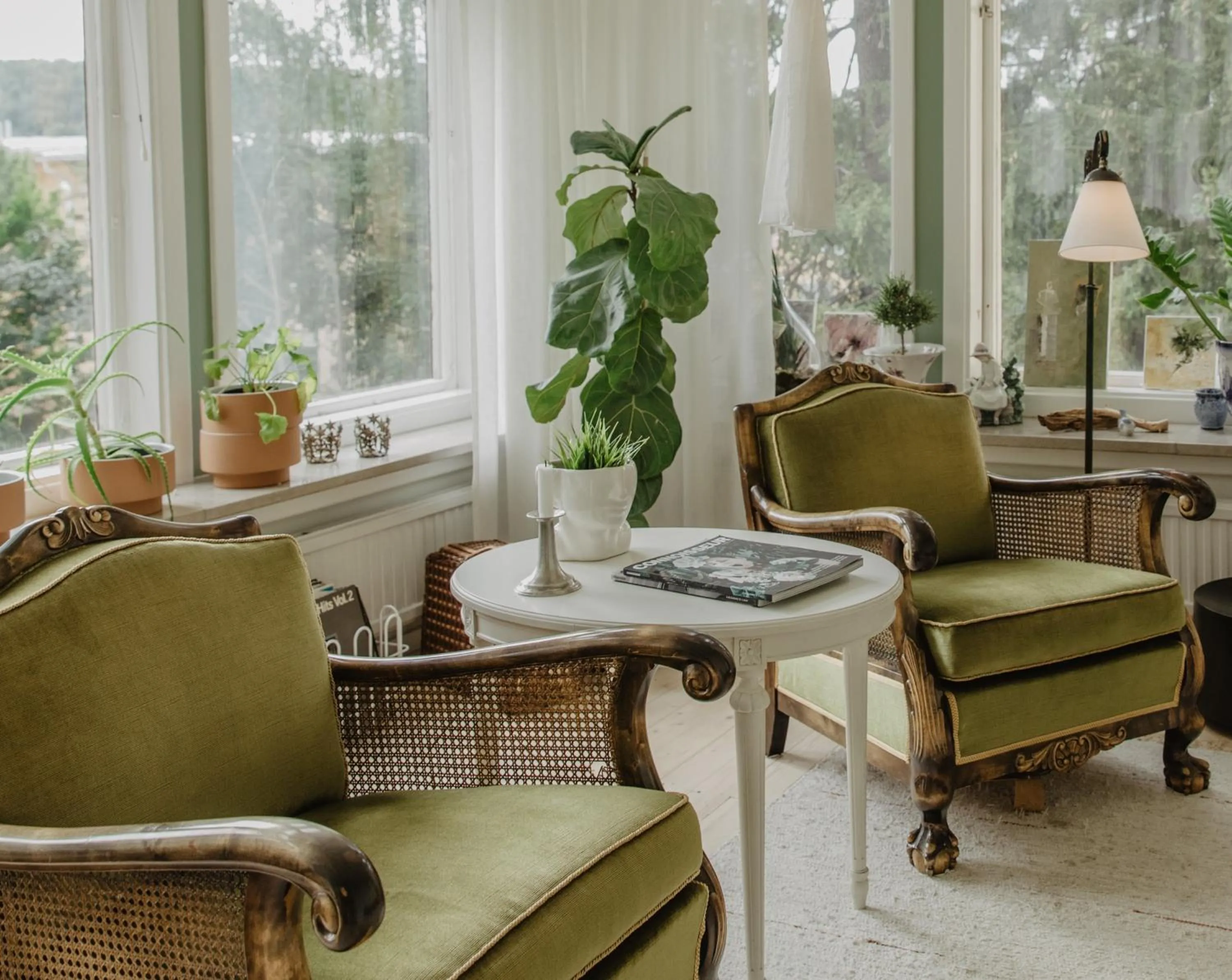 Seating area in Hotel Slottsvillan