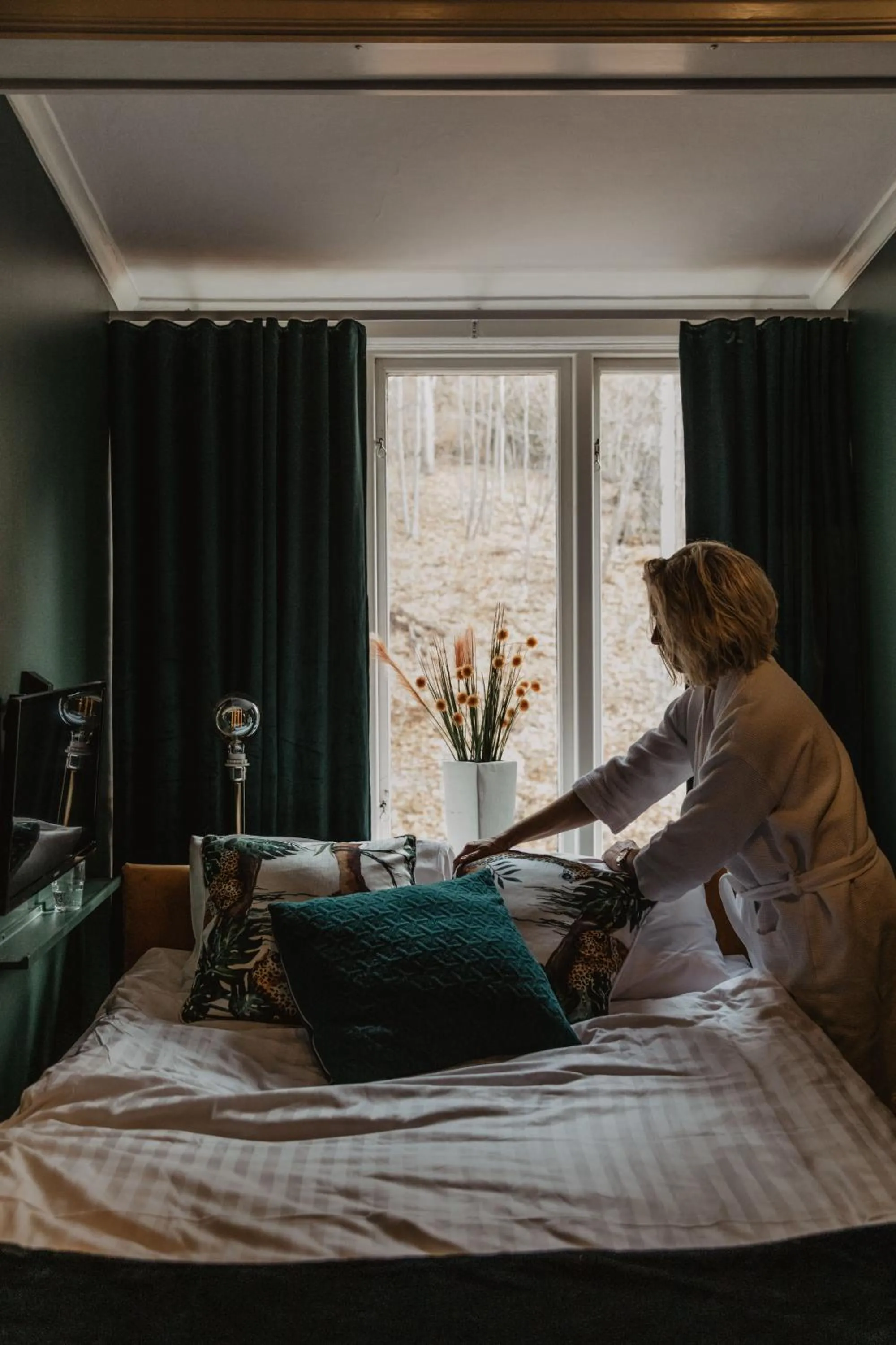 Bed in Hotel Slottsvillan