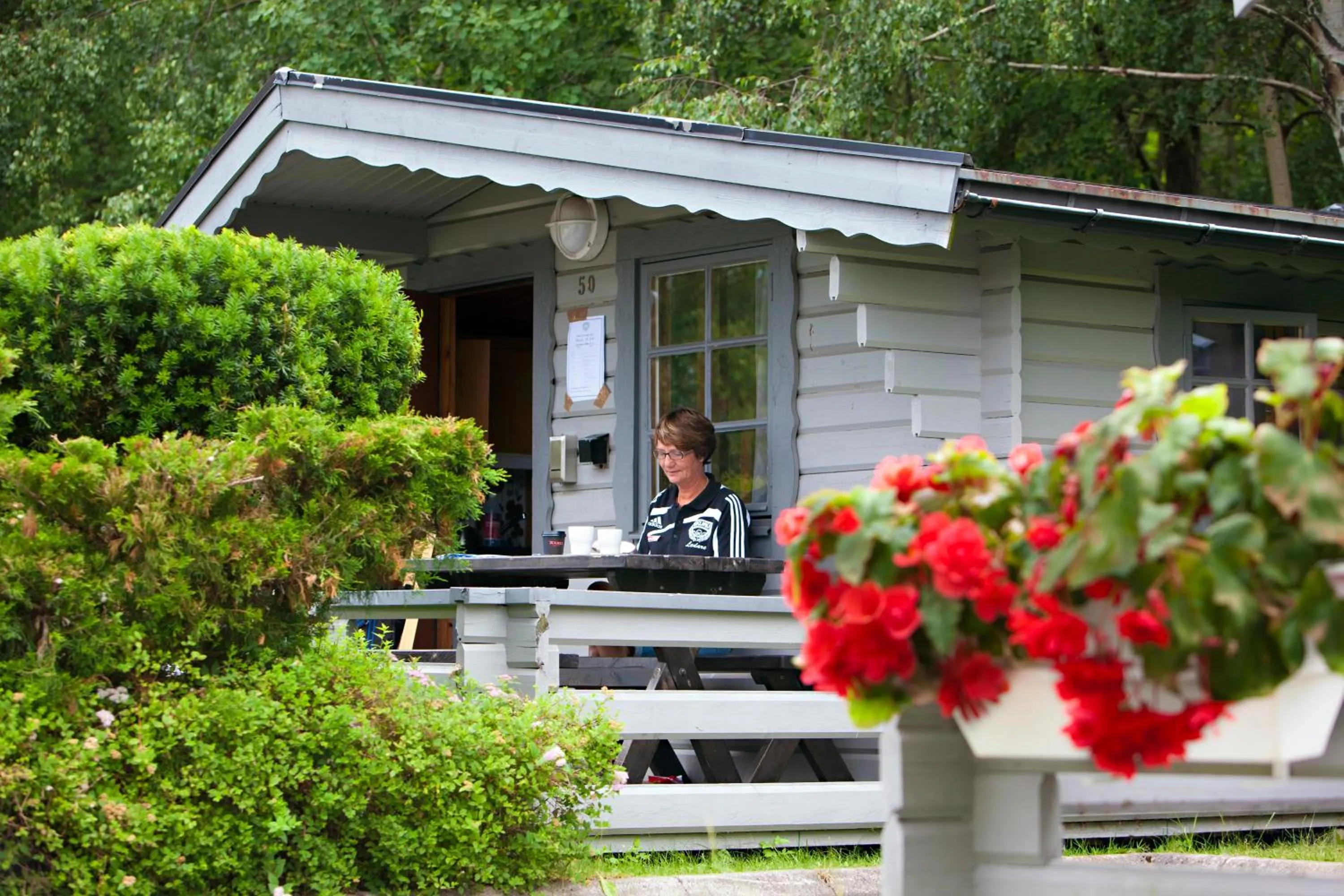Facade/entrance in Lisebergsbyns Stugor
